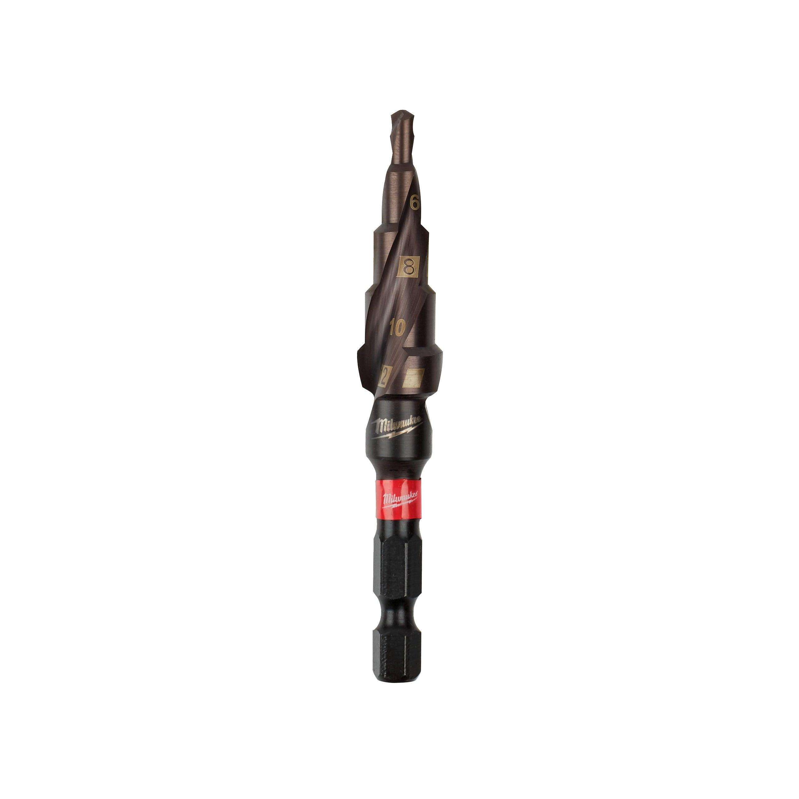 Burghiu pentru metal Milwaukee SHOCKWAVE™ IMPACT DUTY în trepte cu tijă cilindrică, 4-12 mm, cod 48899262 - BIG STORE (Dynamic Tools SRL)