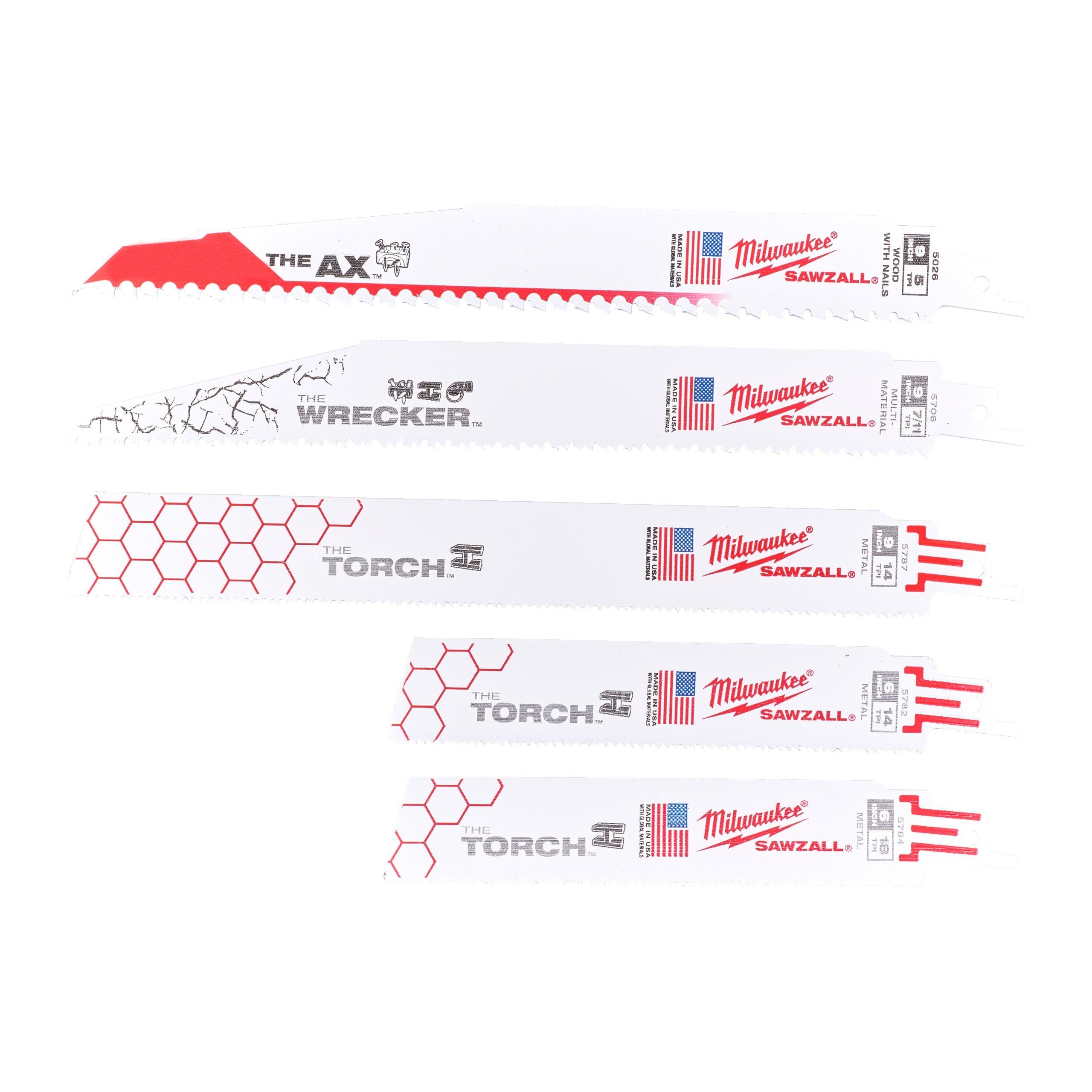 Seturi pânze SAWZALL™ - 5 buc, Milwaukee cod 49222205 - BIG STORE (Dynamic Tools SRL)