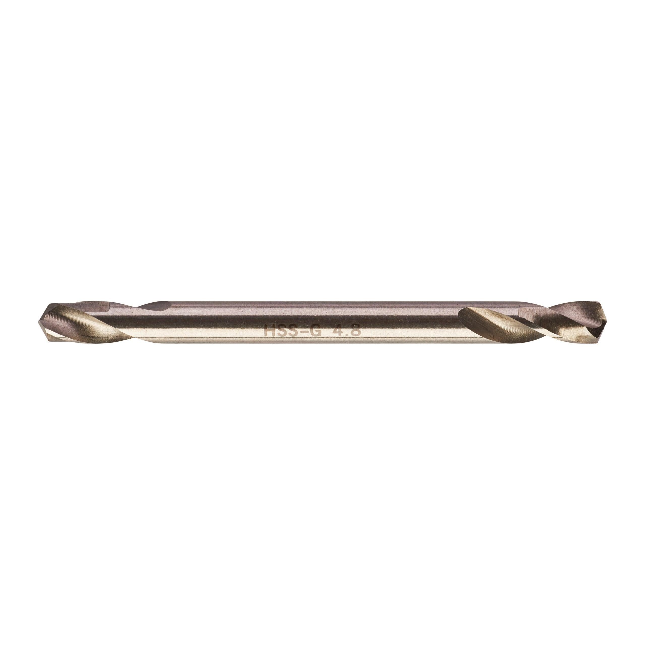 Burghie pentru metal Milwaukee HSS-G cu 2 vârfuri, ø4,8x62mm - 10 buc, 4932352231 - BIG STORE (Dynamic Tools SRL)