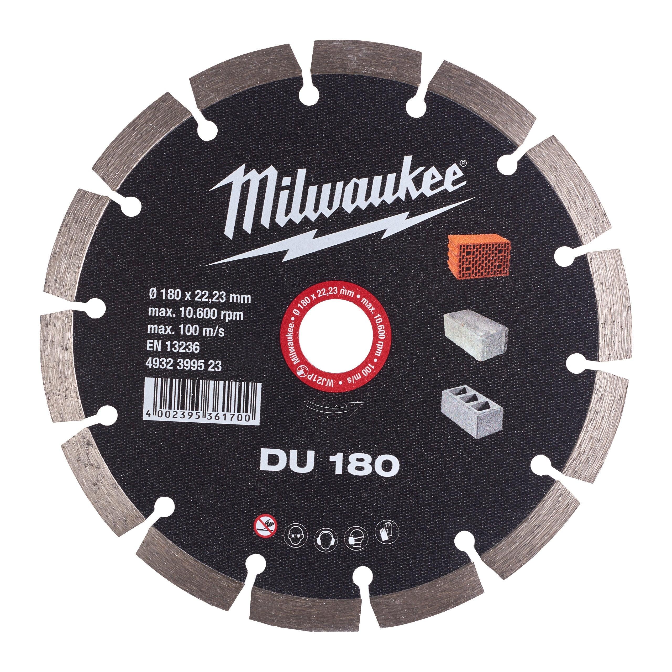 Disc diamantat DU 180 x 22,2 mm, Milwaukee cod 4932399523 - BIG STORE (Dynamic Tools SRL)