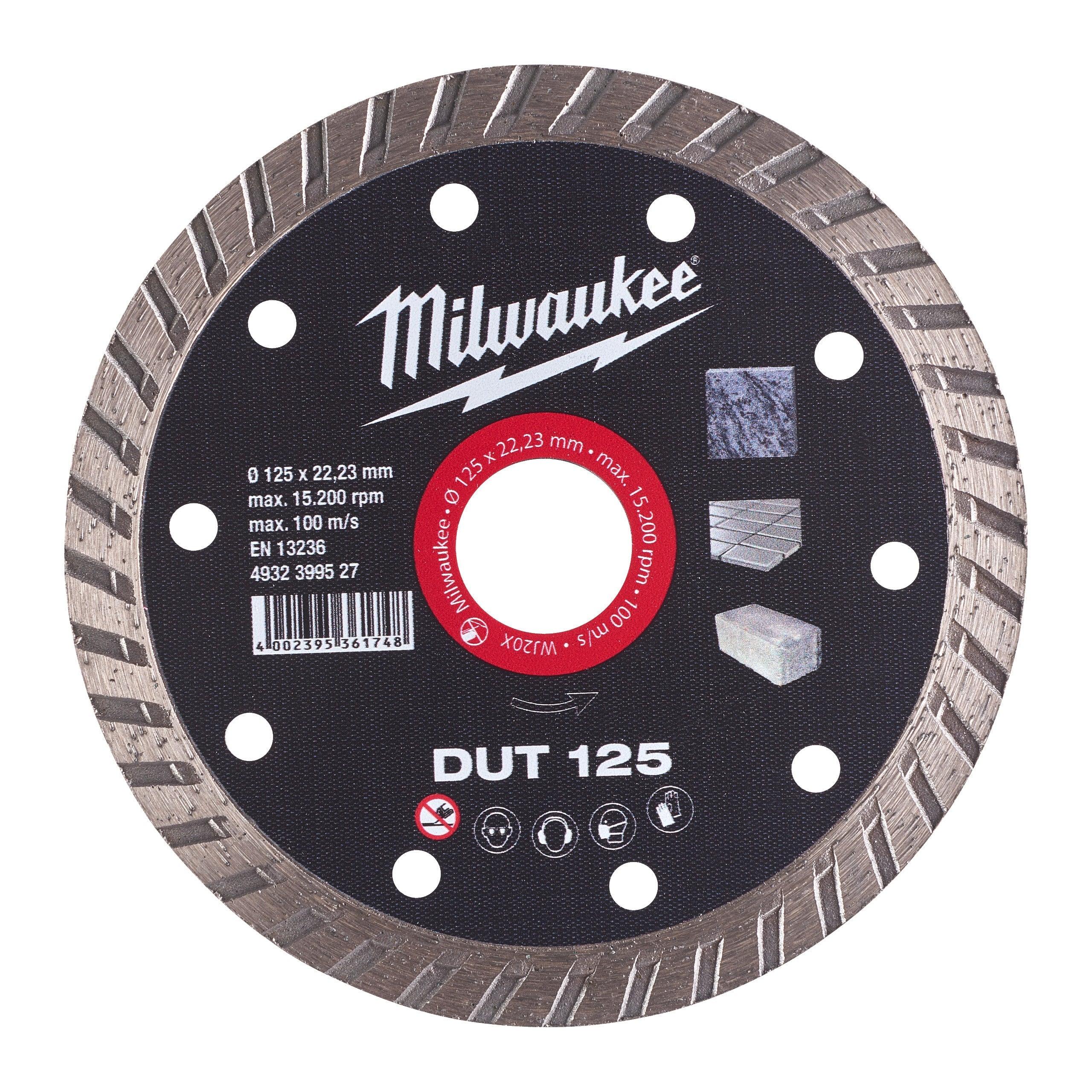 Disc diamantat DUT 125 x 22,2 mm, Milwaukee cod 4932399527 - BIG STORE (Dynamic Tools SRL)
