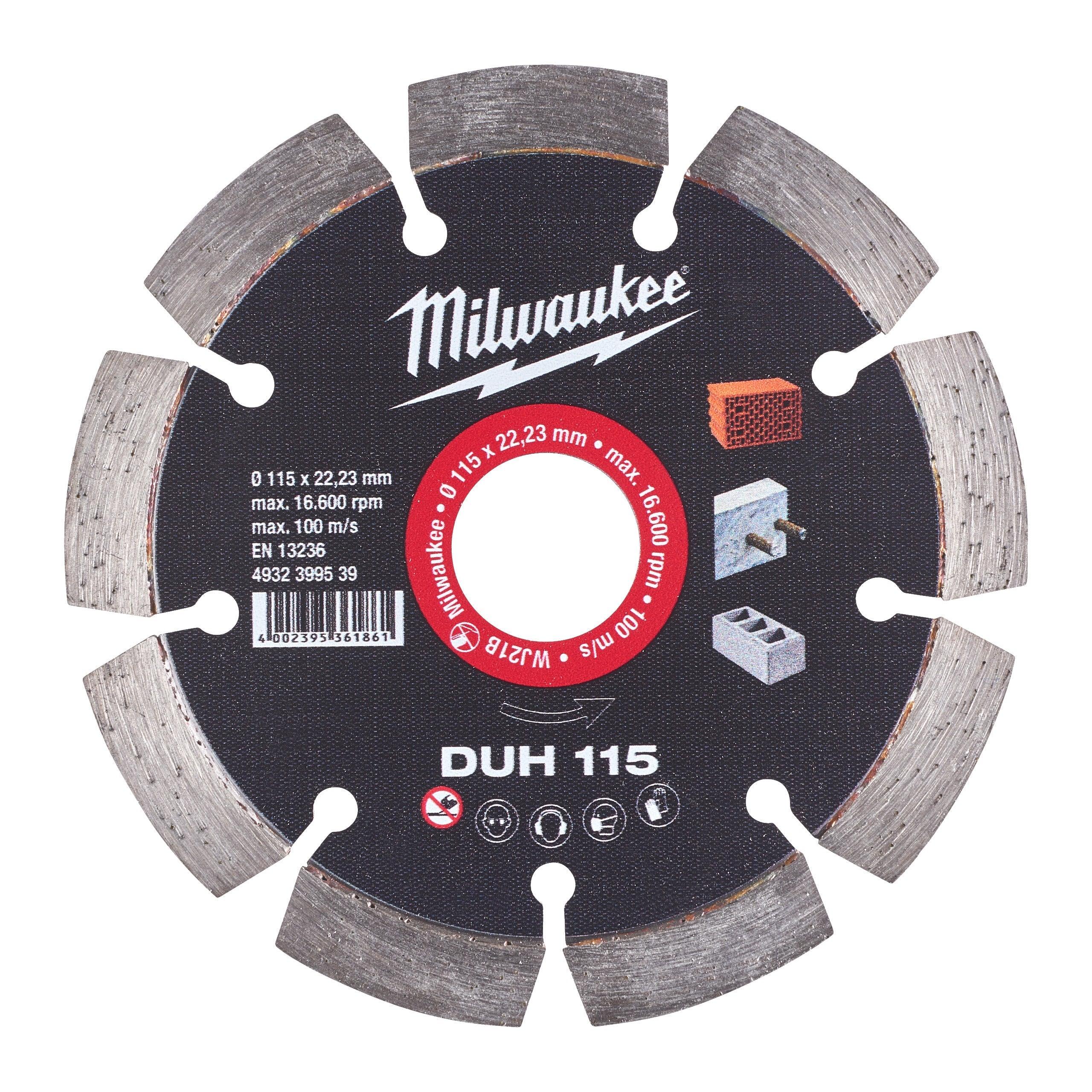 Disc diamantat DUH 115 x 22,2 mm, Milwaukee cod 4932399539 - BIG STORE (Dynamic Tools SRL)