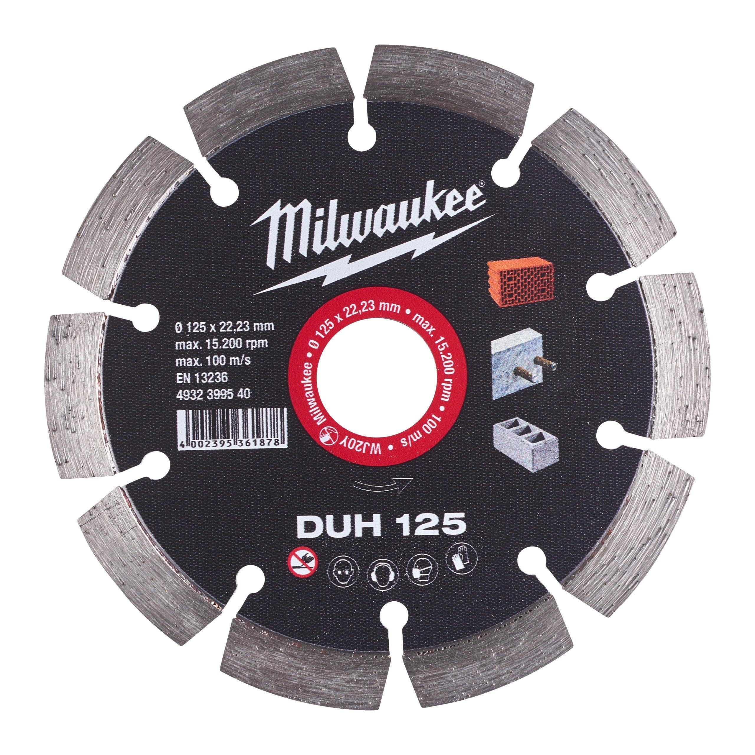 Disc diamantat DUH 125 x 22,2 mm, Milwaukee cod 4932399540 - BIG STORE (Dynamic Tools SRL)