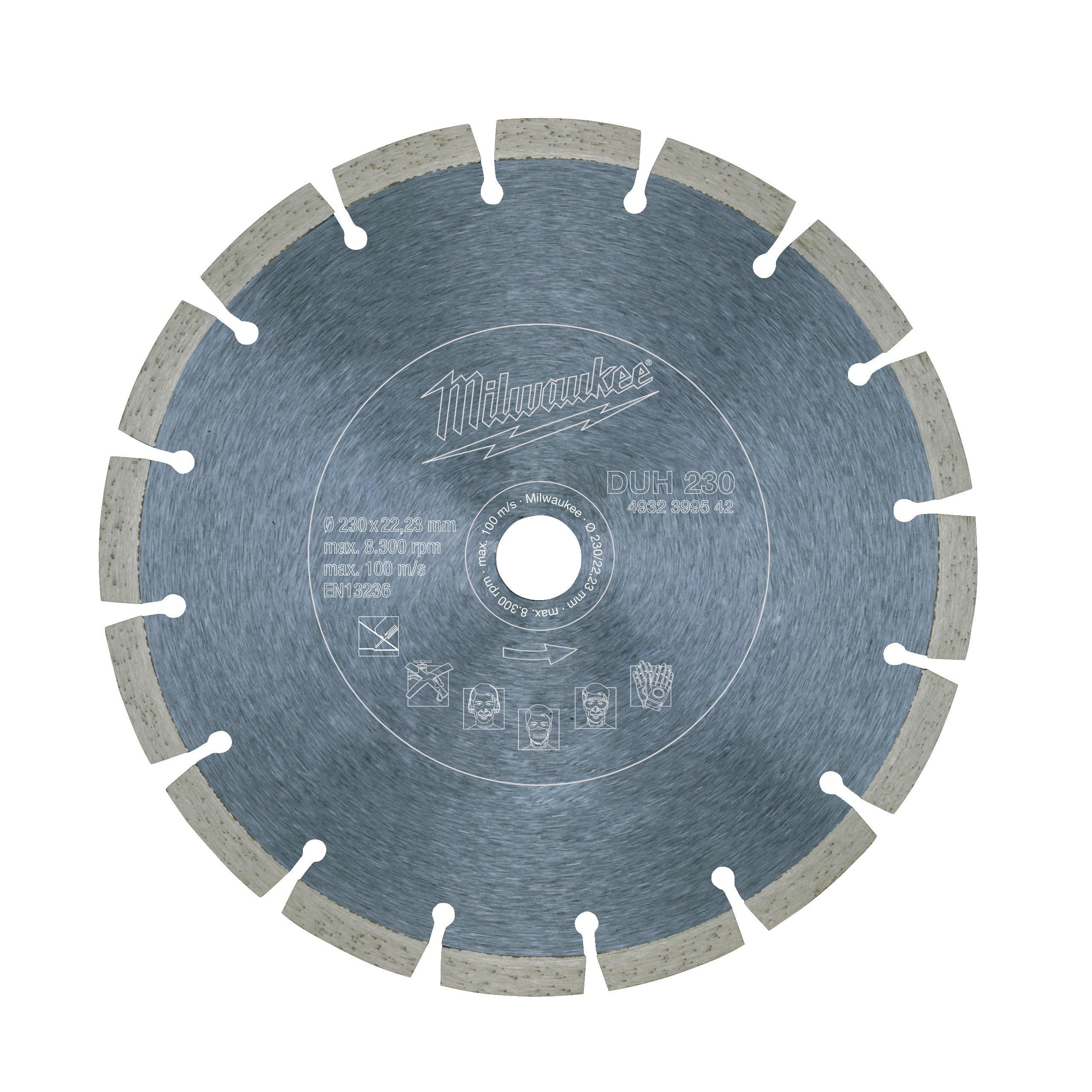 Disc diamantat DUH 230 x 22,2 mm, Milwaukee cod 4932399542 - BIG STORE (Dynamic Tools SRL)