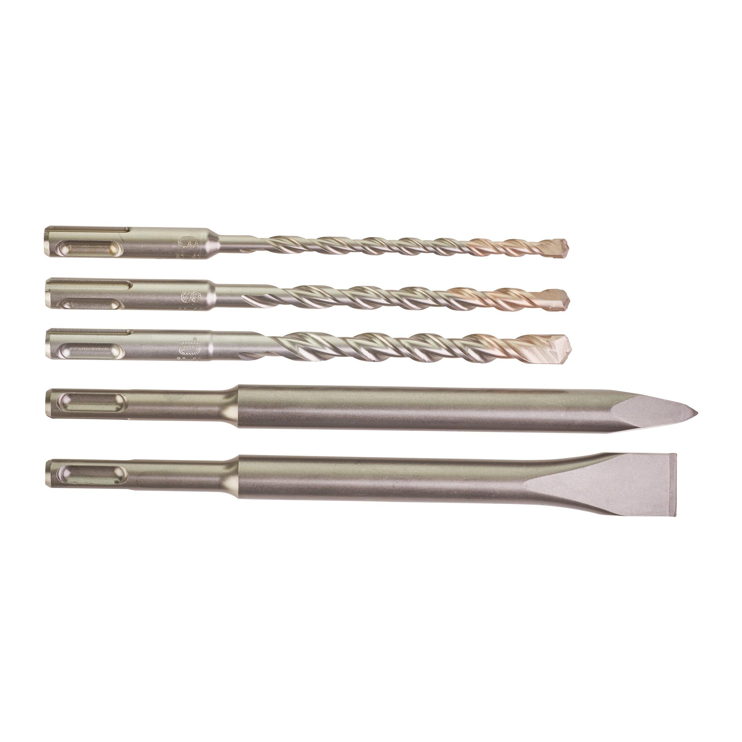 Set dălți + burghie SDS Plus (6, 8, 10x160mm, daltă ascuțită, îngustă), Milwaukee cod 4932430002 - BIG STORE (Dynamic Tools SRL)