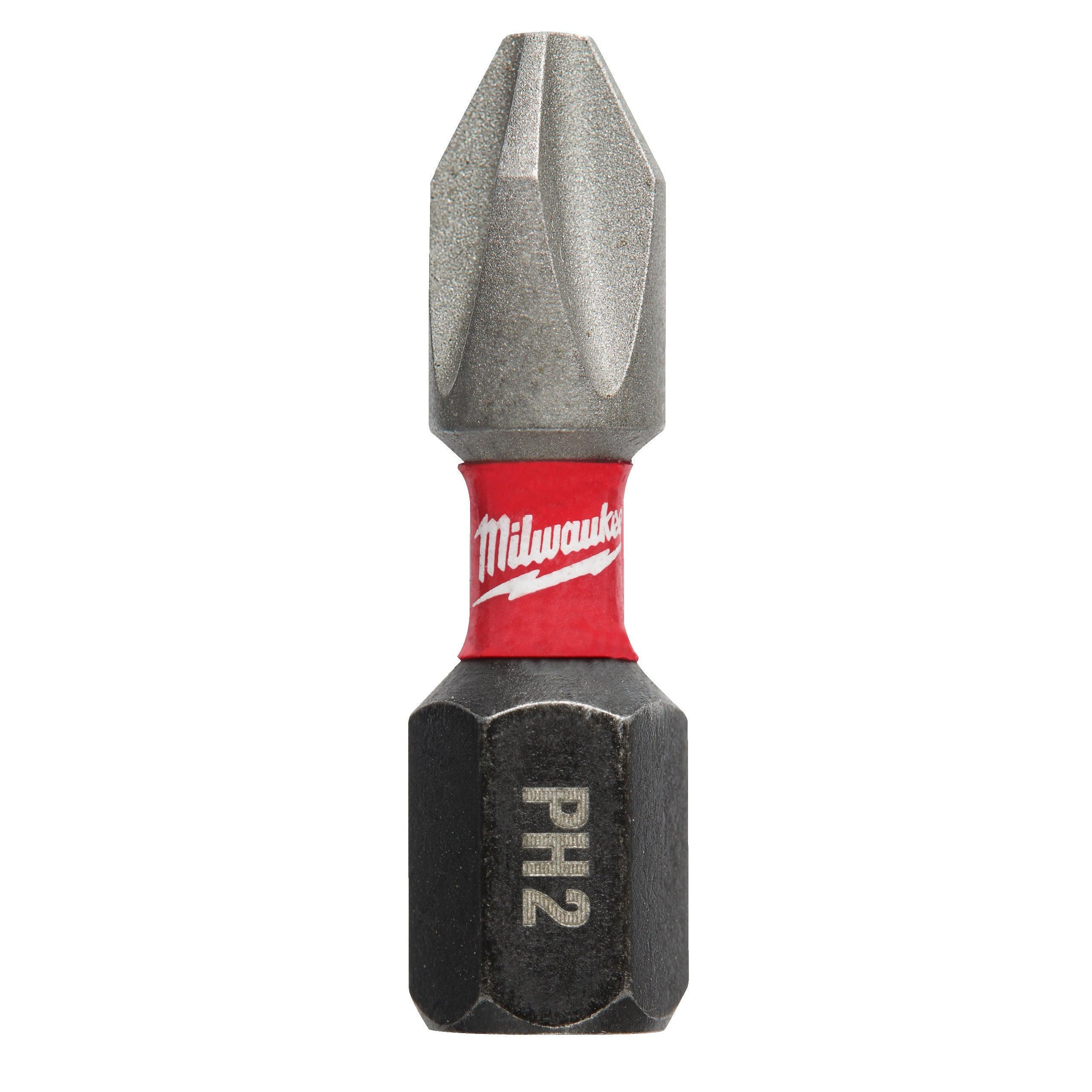 Biți PH pentru șurubelnițe SHOCKWAVE™ IMPACT DUTY PH2 25 mm - 2 buc, Milwaukee cod 4932430852 - BIG STORE (Dynamic Tools SRL)