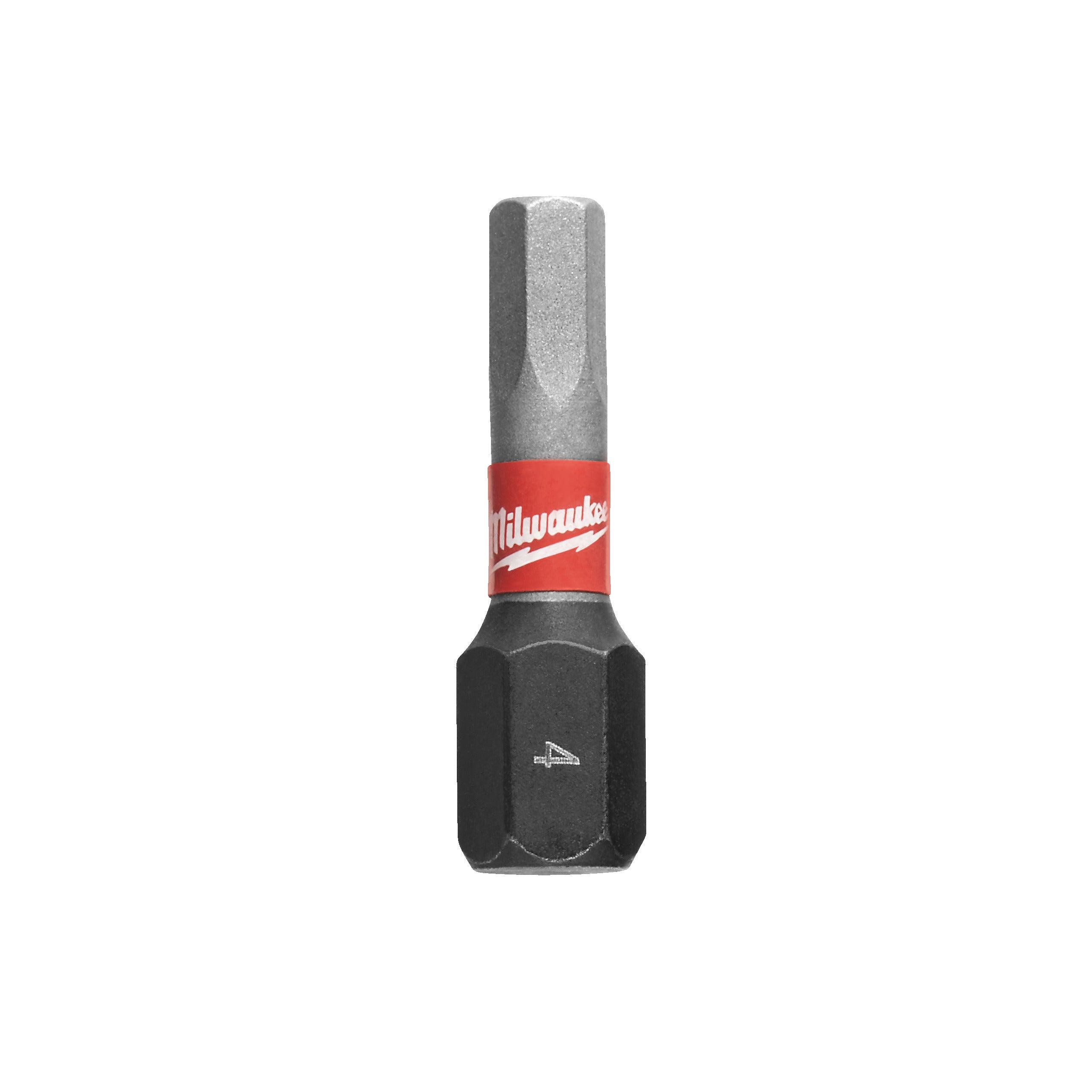 Biți HEX pentru șurubelnițe SHOCKWAVE™ IMPACT DUTY Hex4 25 mm - 2 buc, Milwaukee cod 4932430895 - BIG STORE (Dynamic Tools SRL)