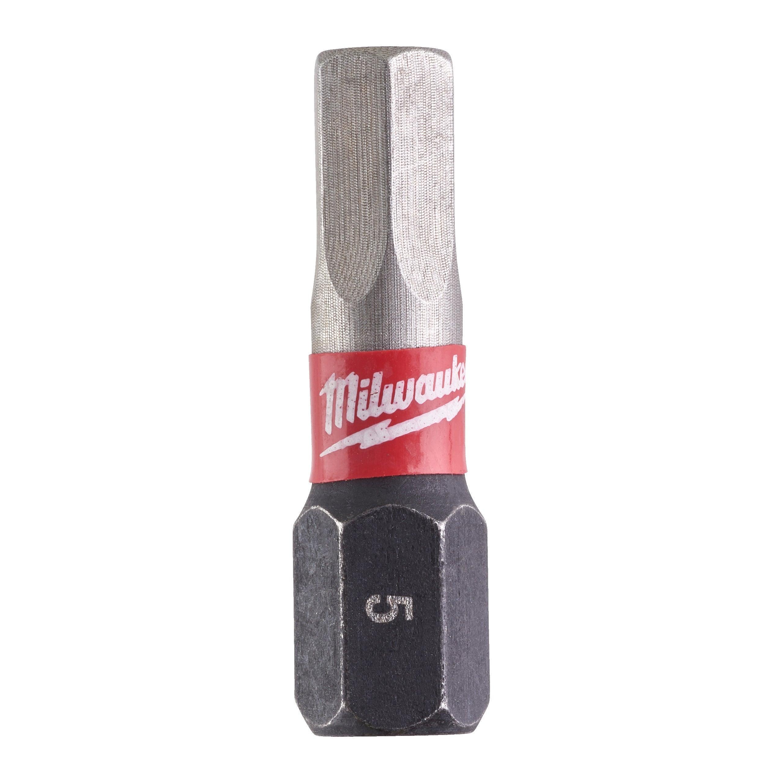 Biți HEX pentru șurubelnițe SHOCKWAVE™ IMPACT DUTY 25 mm - 2 buc, Milwaukee cod 4932430896 - BIG STORE (Dynamic Tools SRL)