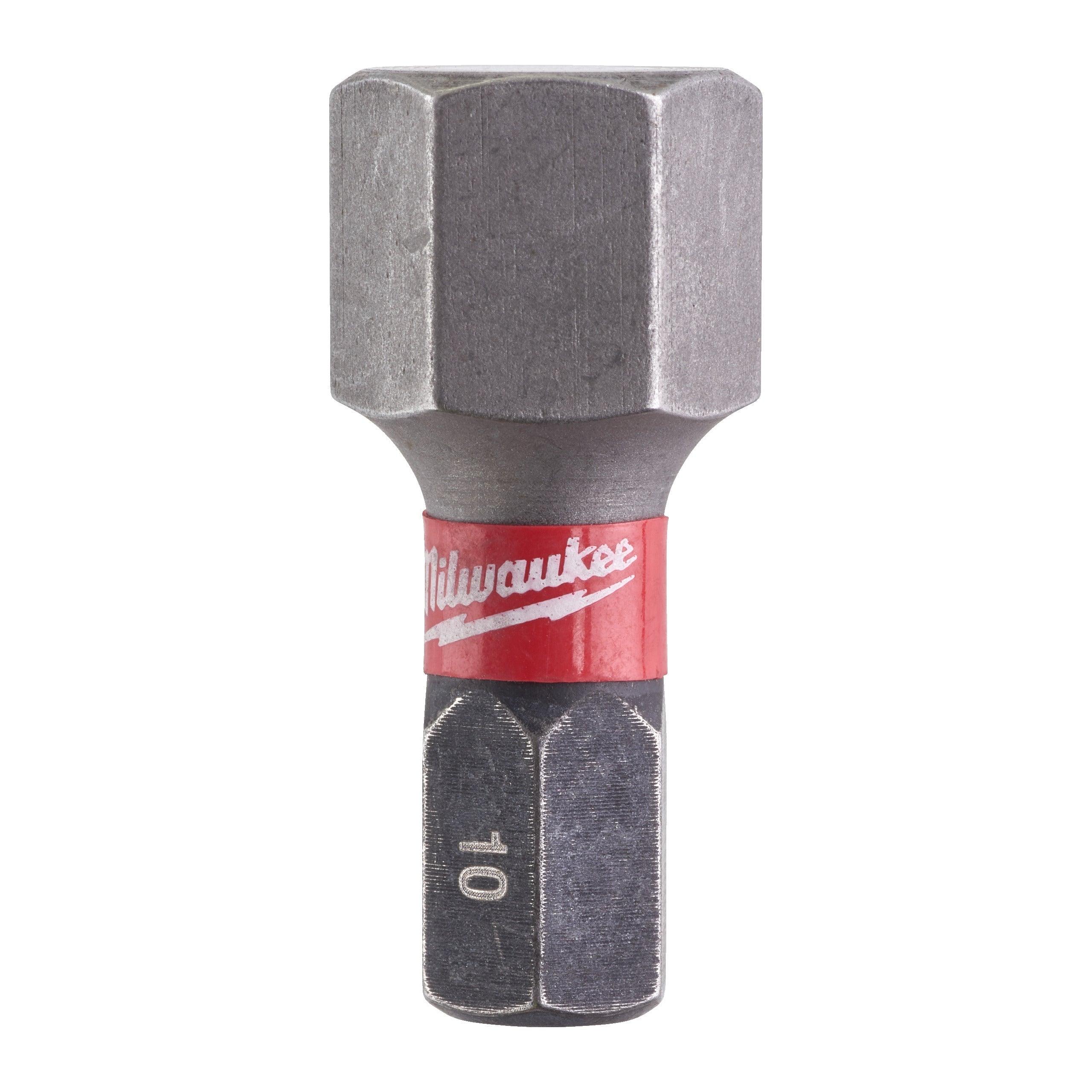 Biți HEX pentru șurubelnițe SHOCKWAVE™ IMPACT DUTY HEX 10 x 25 mm, 2 buc, Milwaukee cod 4932430899 - BIG STORE (Dynamic Tools SRL)