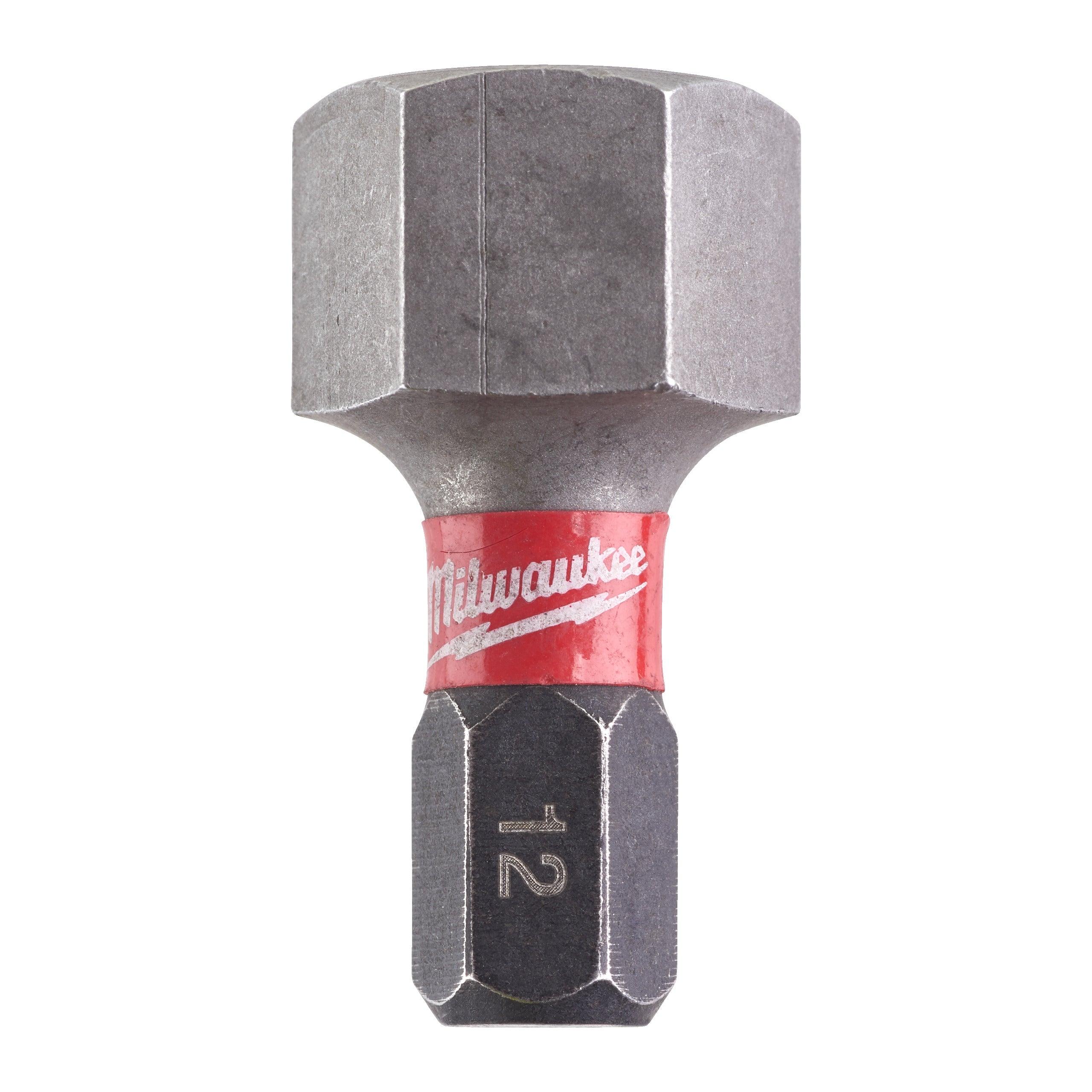 Biți HEX pentru șurubelnițe SHOCKWAVE™ IMPACT DUTY HEX 12 x 25 mm, 2 buc, Milwaukee cod 4932430900 - BIG STORE (Dynamic Tools SRL)
