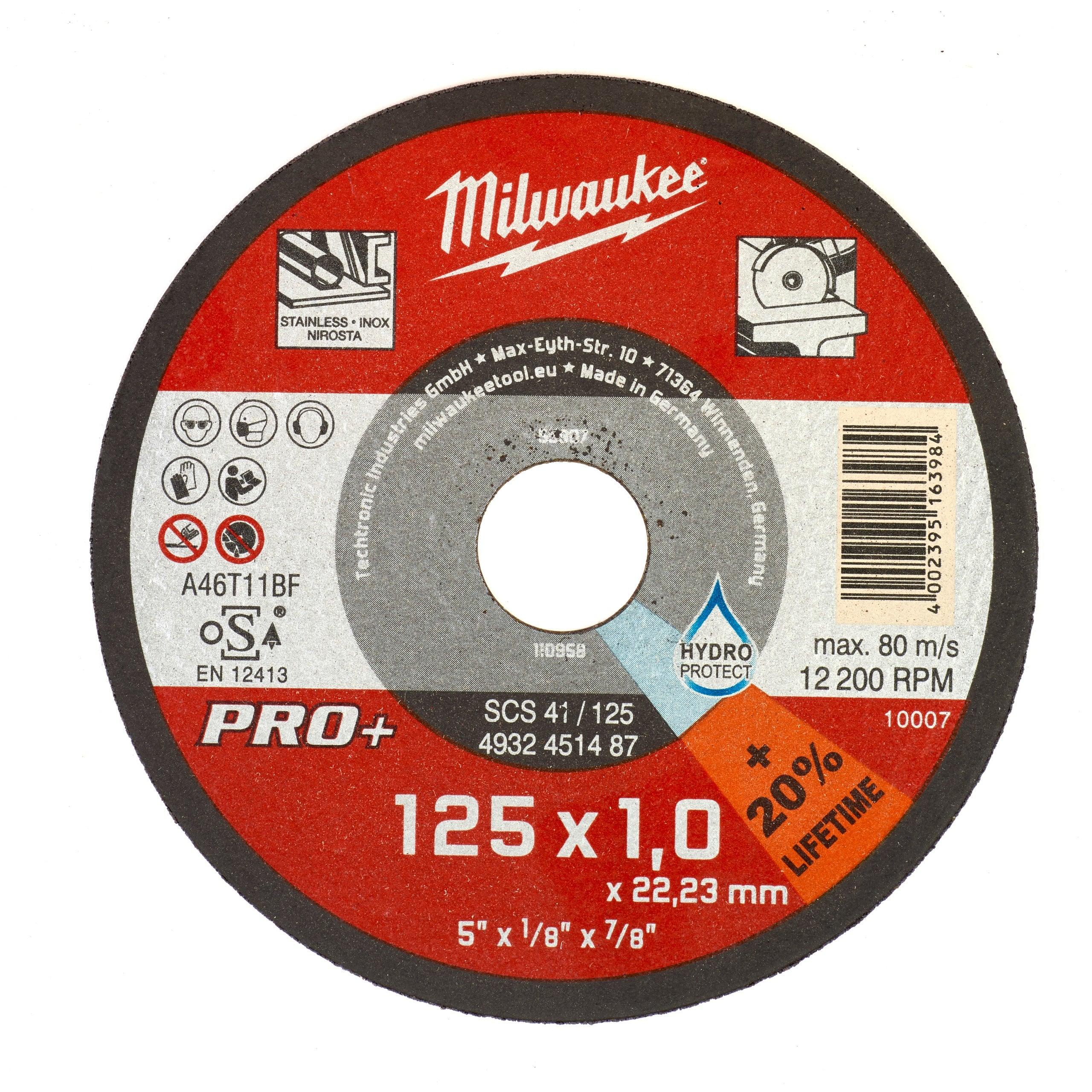 Disc pentru metal plat 125X1 PRO+ Milwaukee cod 4932451487 - BIG STORE (Dynamic Tools SRL)