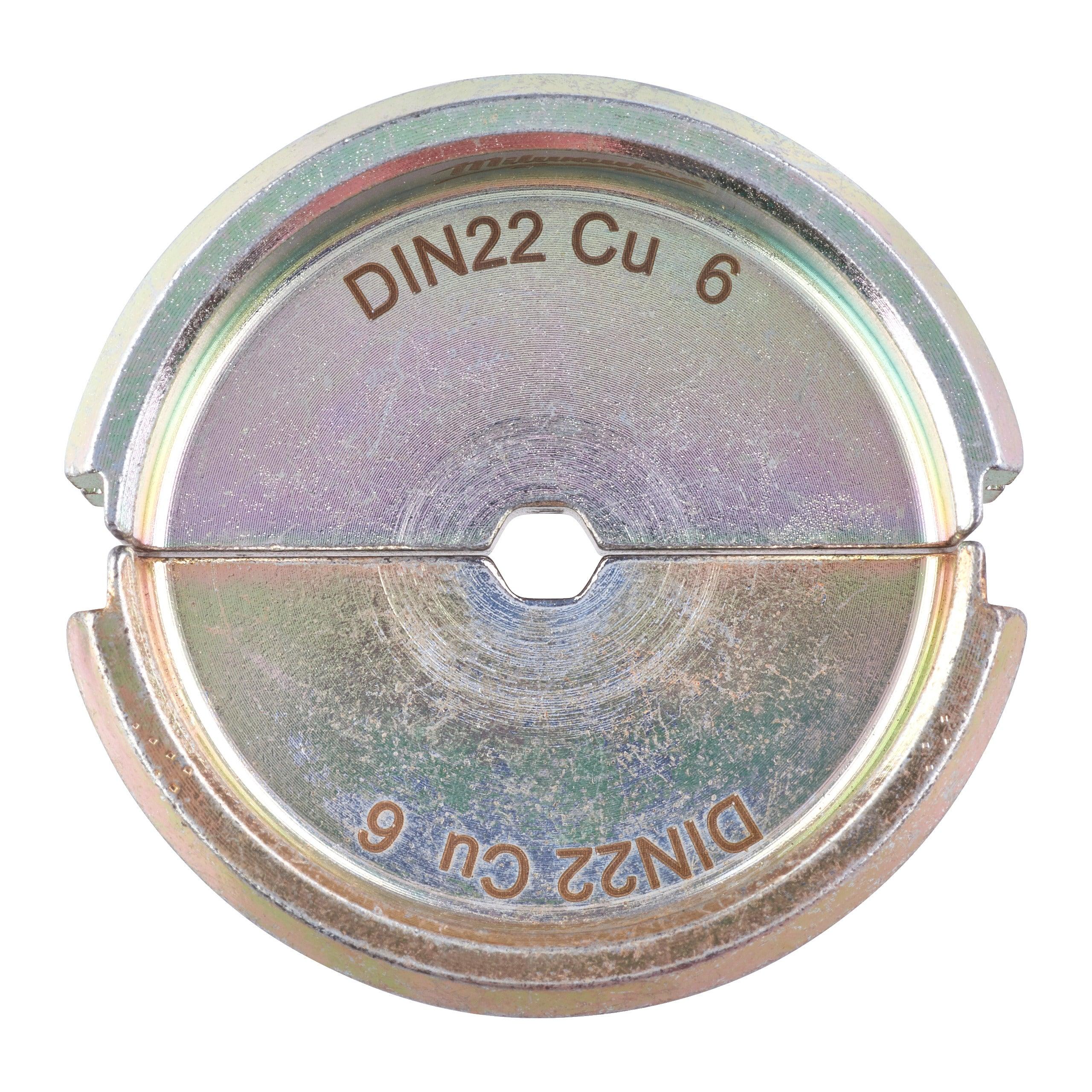 Bac de sertizare DIN22 CU 6 - 1 BUC, Milwaukee, cod 4932464861 - BIG STORE (Dynamic Tools SRL)