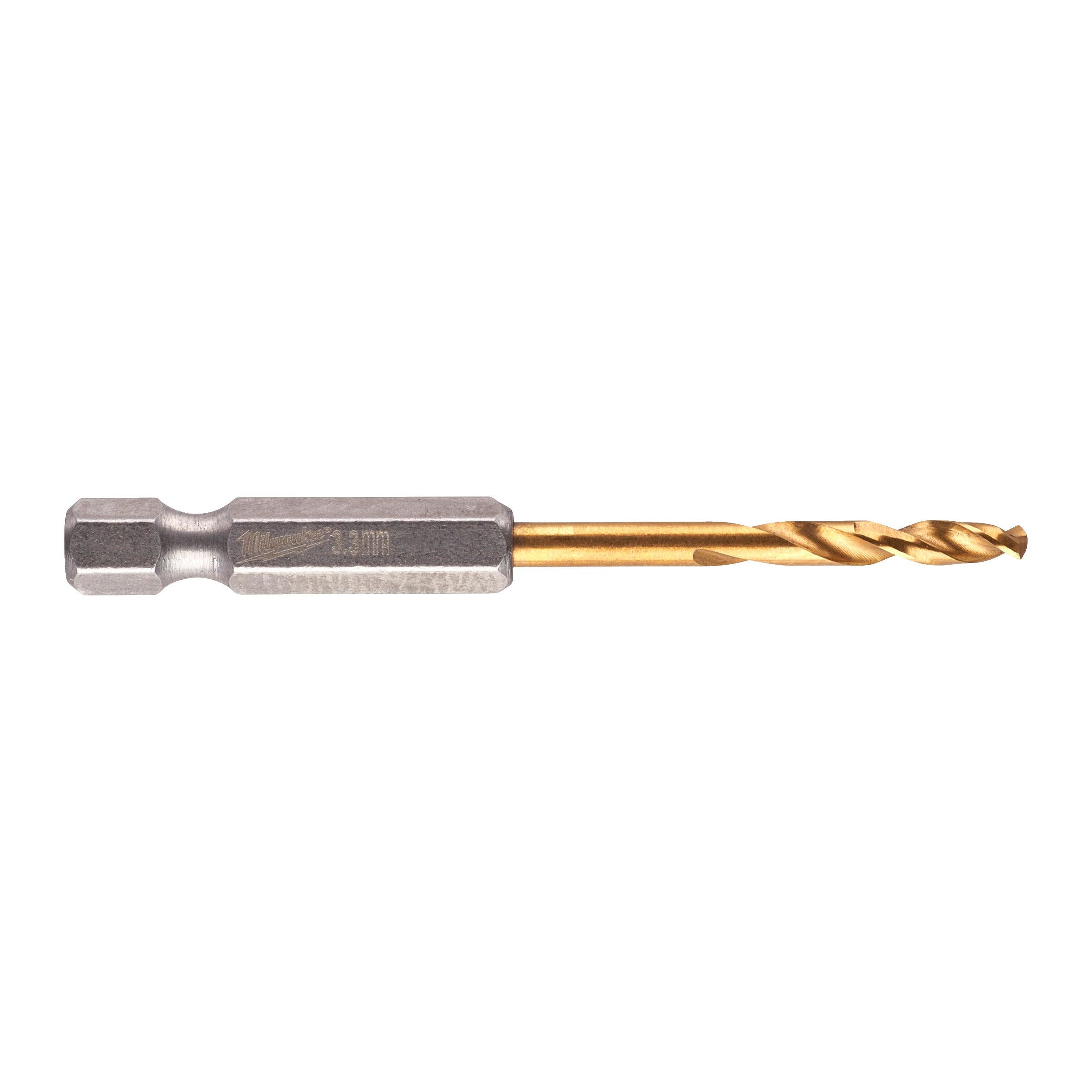 Burghie pentru metal Milwaukee SHOCKWAVE™ HSS-G Tin, ø3,3 mm, 2 buc, cod 4932471089 - BIG STORE (Dynamic Tools SRL)