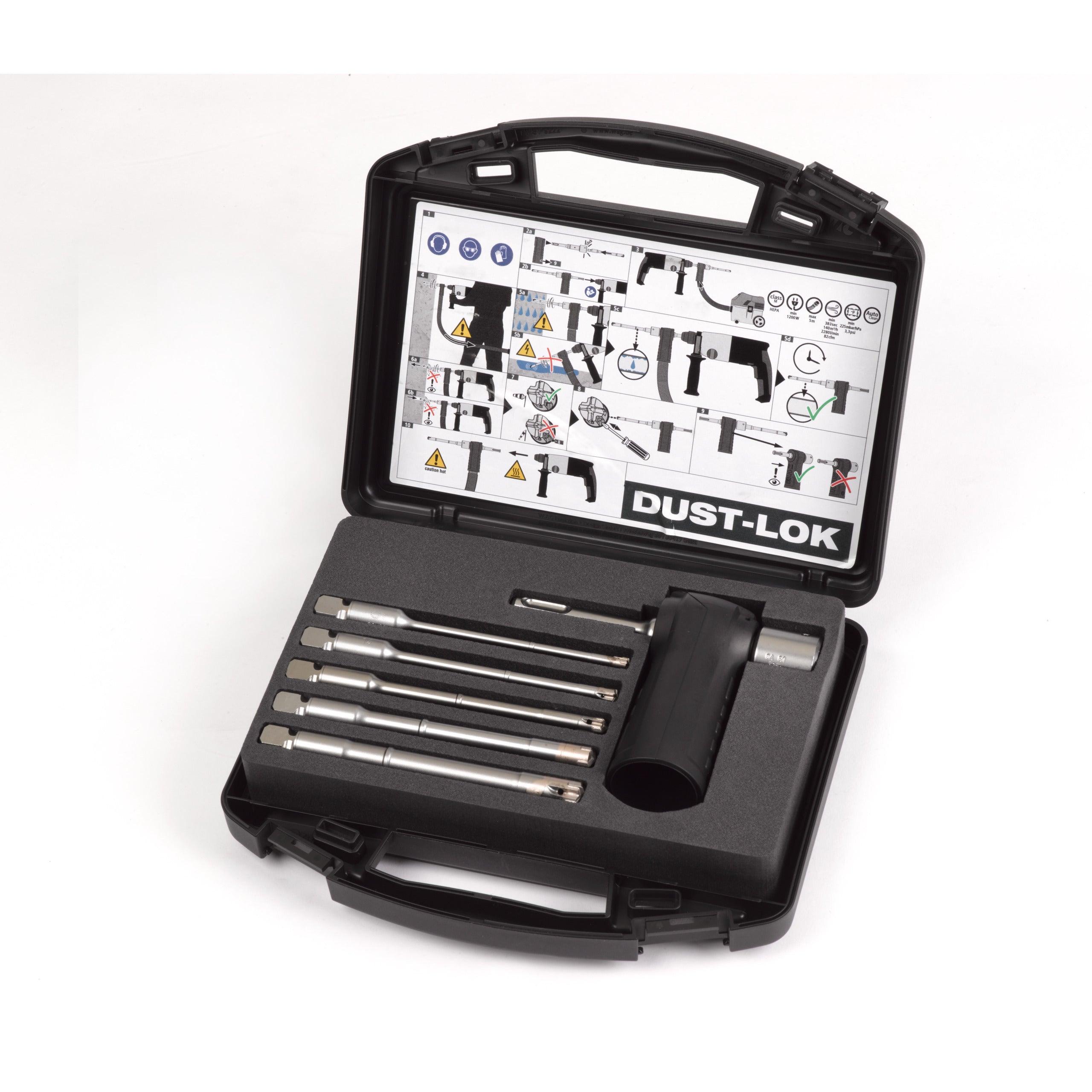 Set de 6 burghie SDS+ DUST-LOK Milwaukee pentru aspirația prafului, cod 4932471162 - BIG STORE (Dynamic Tools SRL)