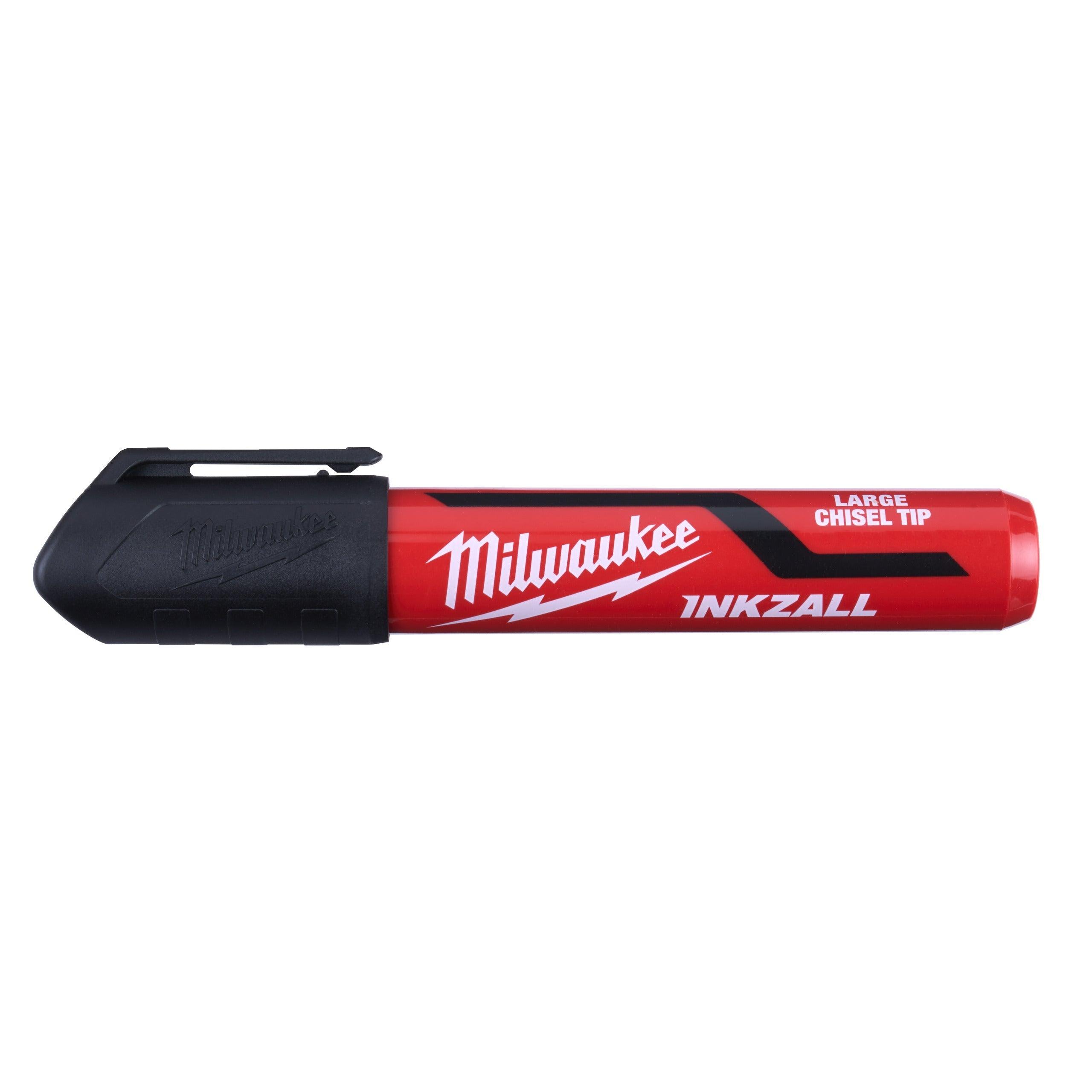 Marker INKZALL™ cu vârf lat Negru L Milwaukee cod 4932471555 - BIG STORE (Dynamic Tools SRL)