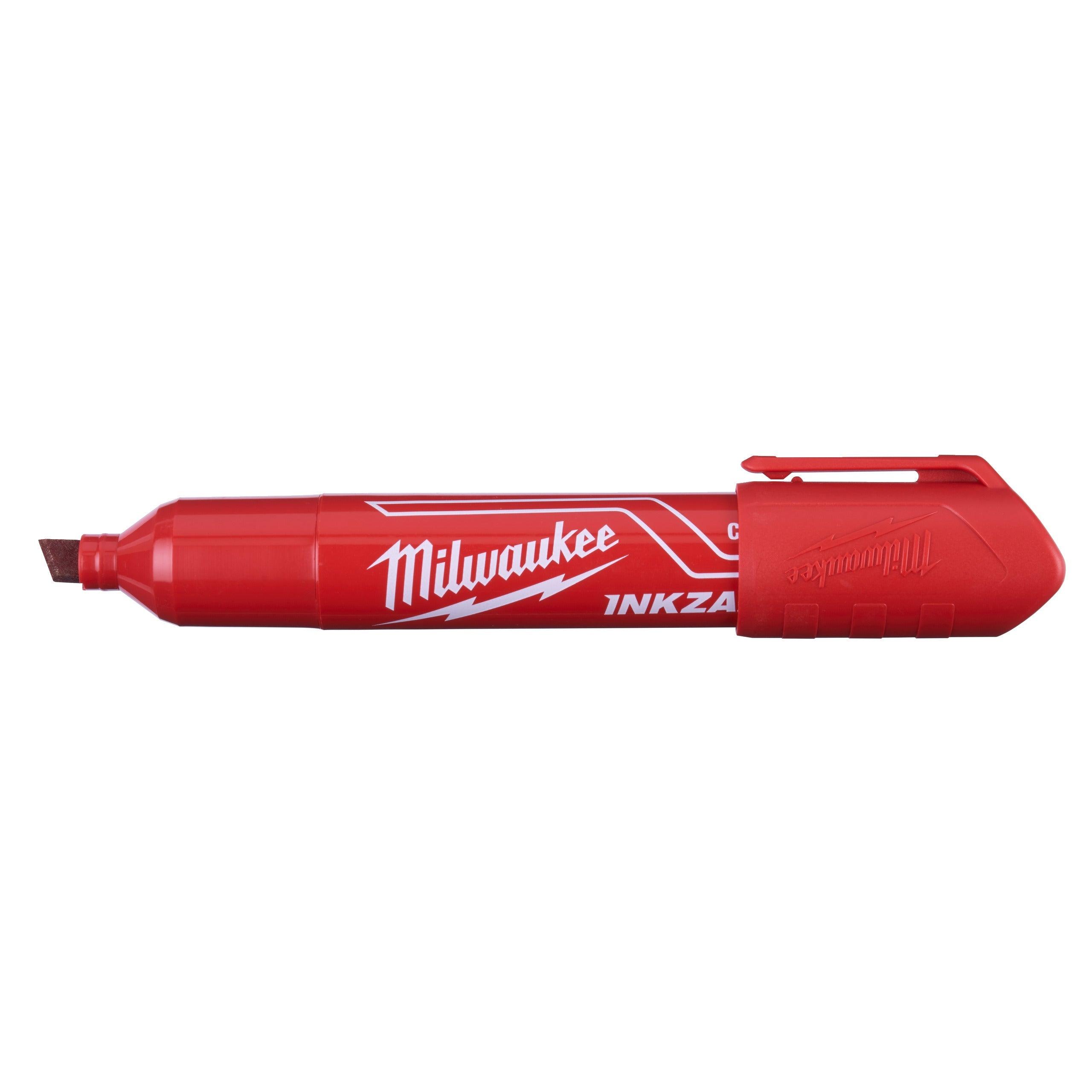 Marker INKZALL™ cu vârf lat Roșu L Milwaukee cod 4932471556 - BIG STORE (Dynamic Tools SRL)