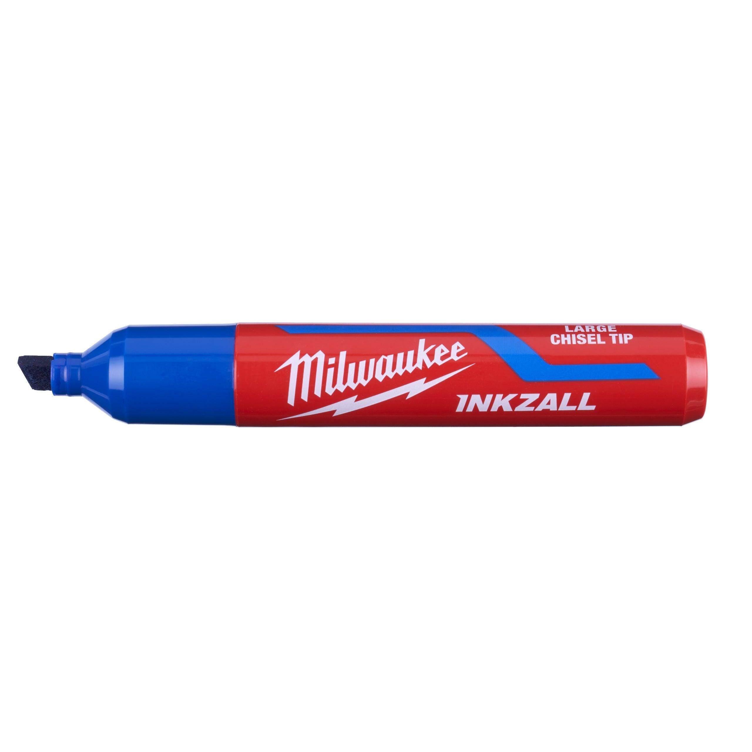 Marker INKZALL™ cu vârf lat Albastru L Milwaukee cod 4932471557 - BIG STORE (Dynamic Tools SRL)