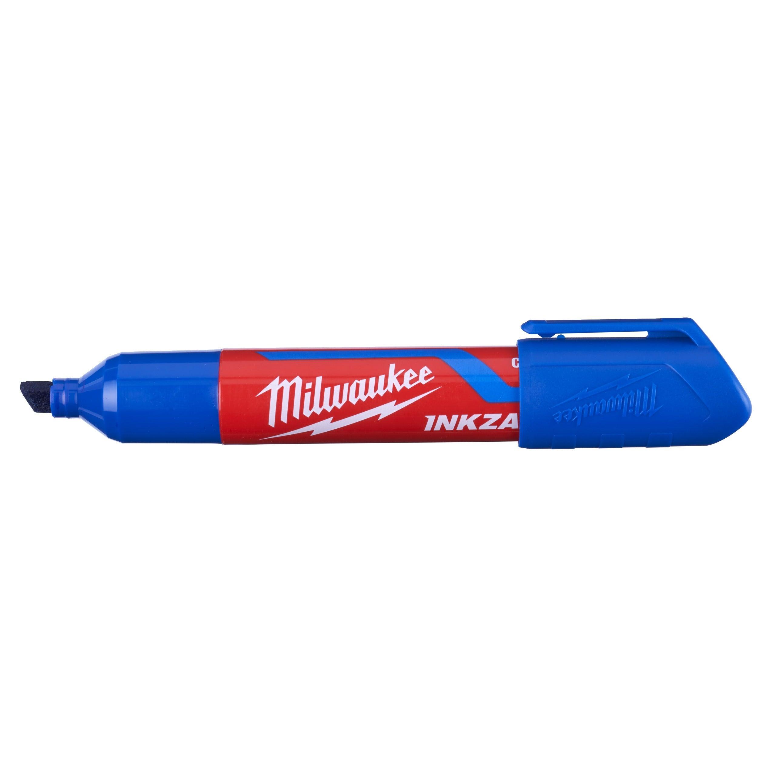 Marker INKZALL™ cu vârf lat Albastru L Milwaukee cod 4932471557 - BIG STORE (Dynamic Tools SRL)