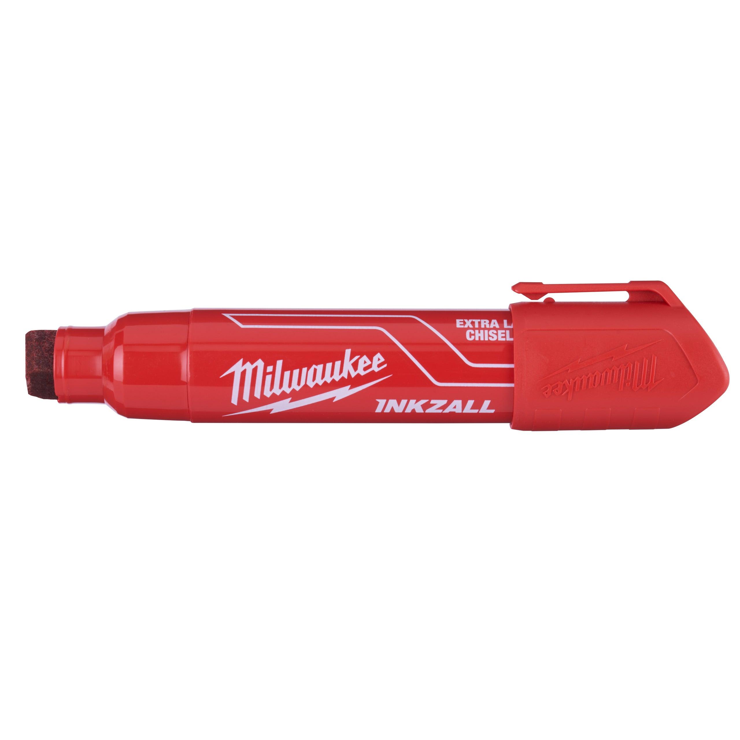 Marker INKZALL™ cu vârf lat Roșu XL Milwaukee cod 4932471560 - BIG STORE (Dynamic Tools SRL)