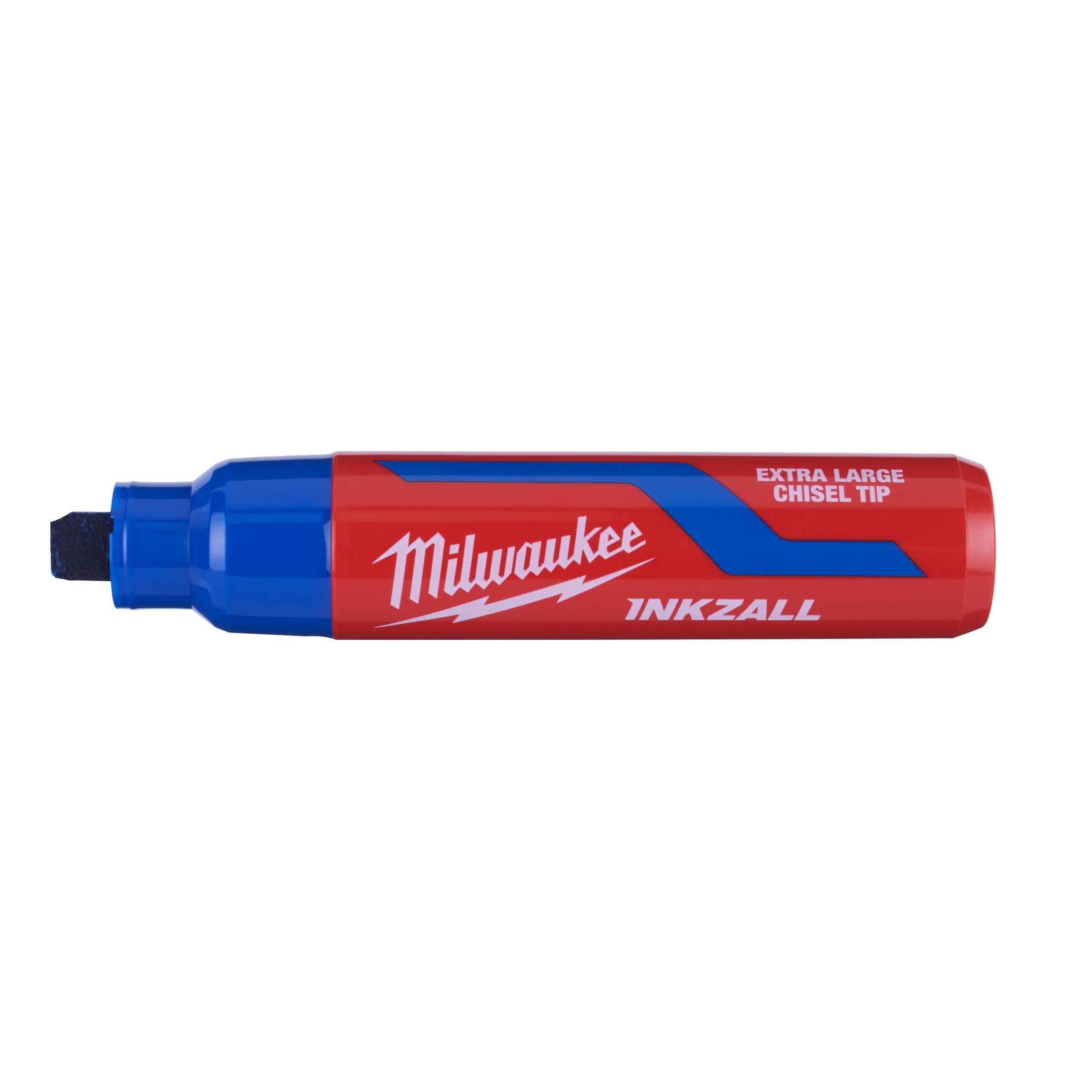 Marker INKZALL™ cu vârf lat Albastru XL Milwaukee cod 4932471561 - BIG STORE (Dynamic Tools SRL)