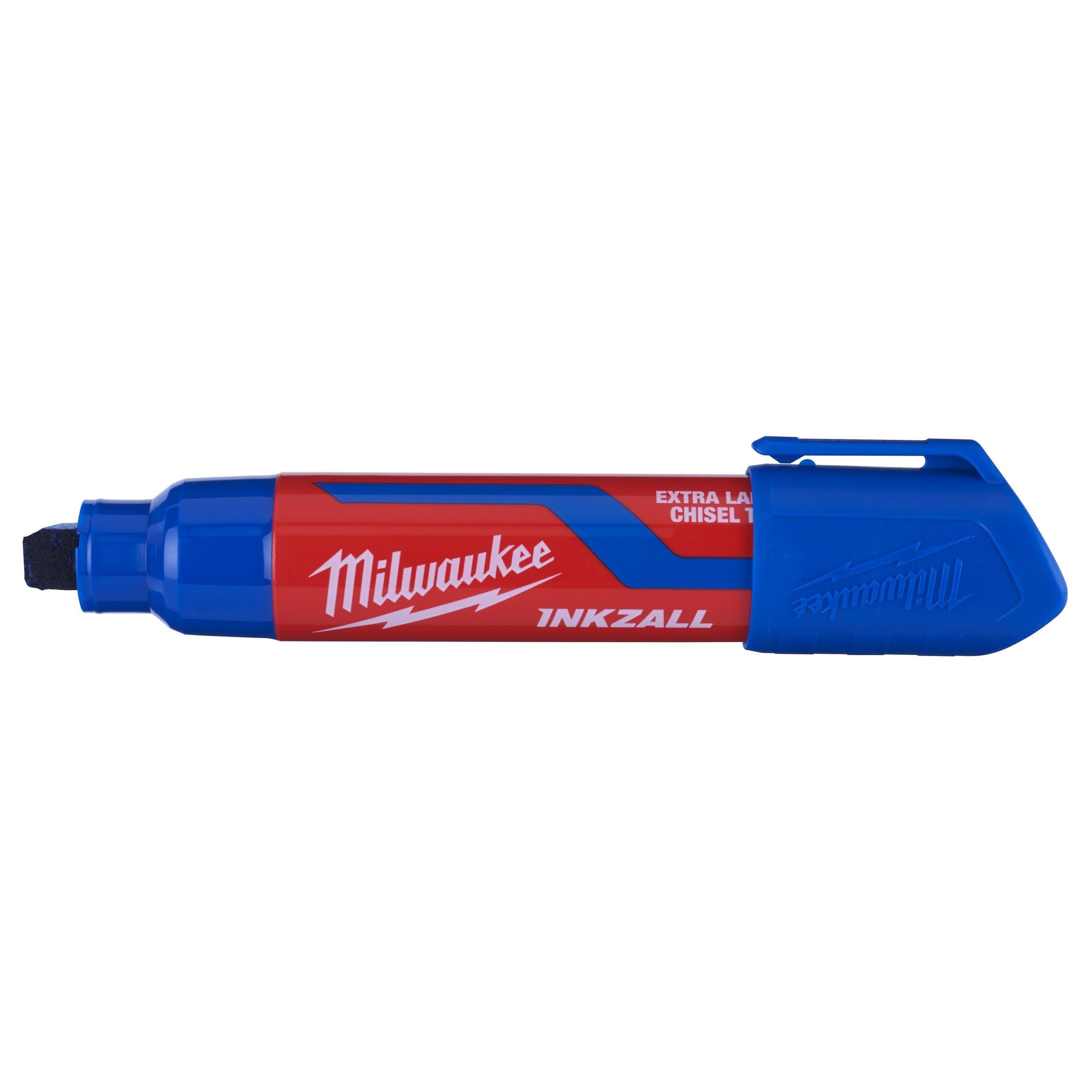 Marker INKZALL™ cu vârf lat Albastru XL Milwaukee cod 4932471561 - BIG STORE (Dynamic Tools SRL)