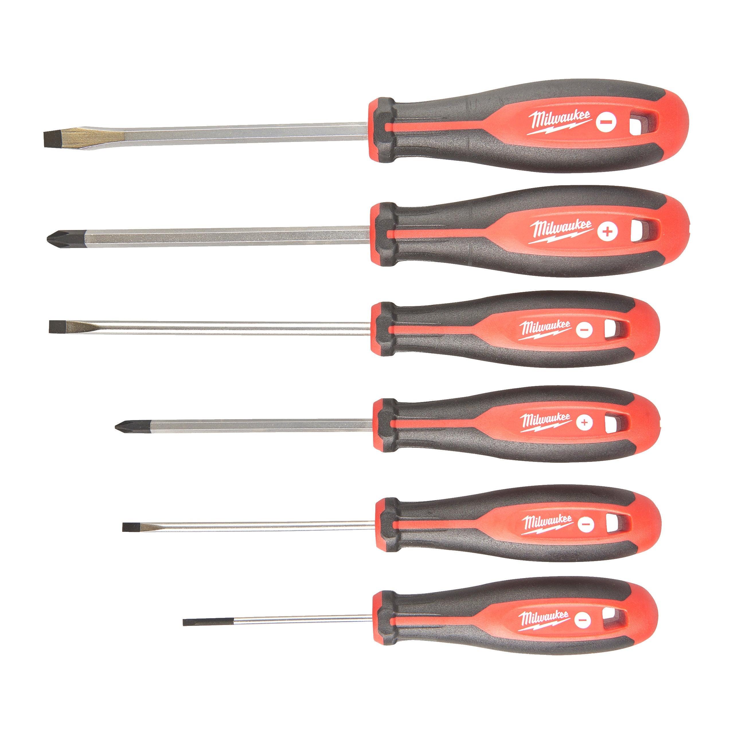 Set 6 șurubelnițe Milwaukee PH1 / PH2 / SL3 / SL4 / SL5,5 / SL6,5, 4932471807 - BIG STORE (Dynamic Tools SRL)
