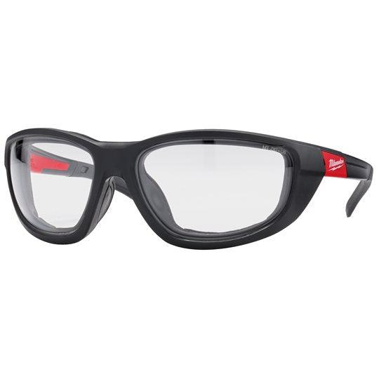Ochelari de protecție Milwaukee transparenți premium cu garnitură, cod 4932471885 - BIG STORE (Dynamic Tools SRL)