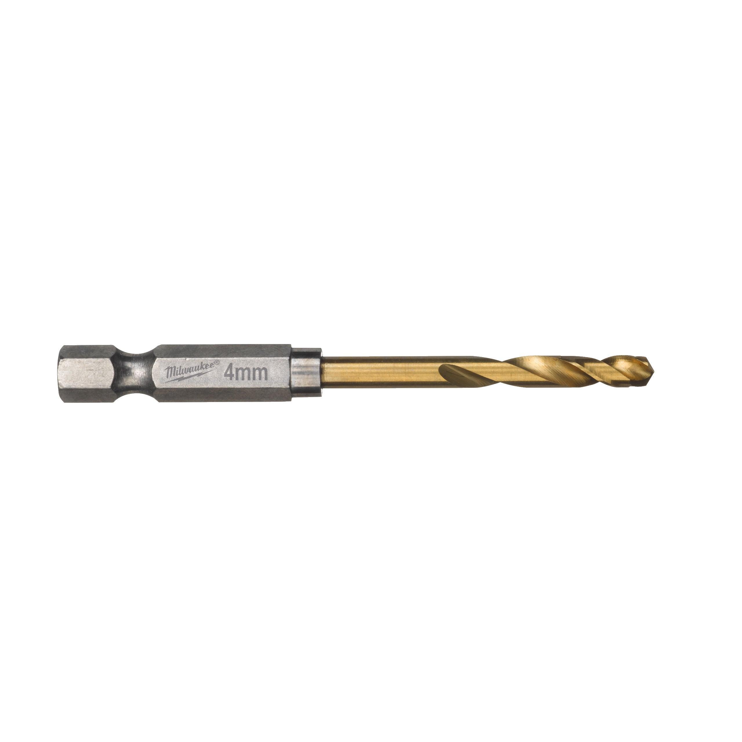 Burghie pentru metal Milwaukee SHOCKWAVE™ HSS-G Tin, ø4 mm, 10 buc - BIG STORE (Dynamic Tools SRL)