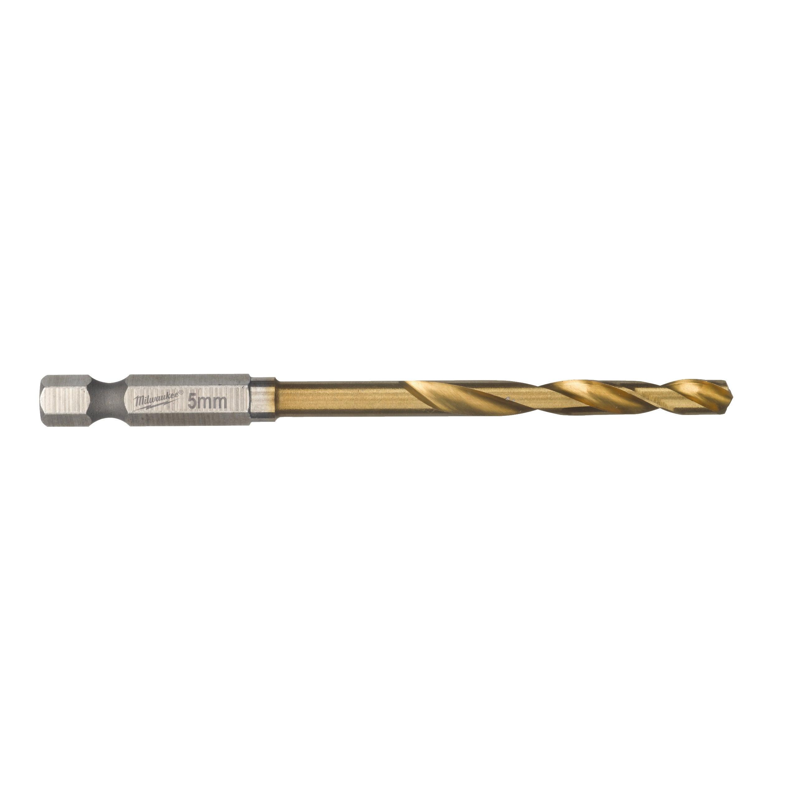 Burghie pentru metal Milwaukee SHOCKWAVE™ HSS-G Tin, ø5 mm, 10 buc - BIG STORE (Dynamic Tools SRL)