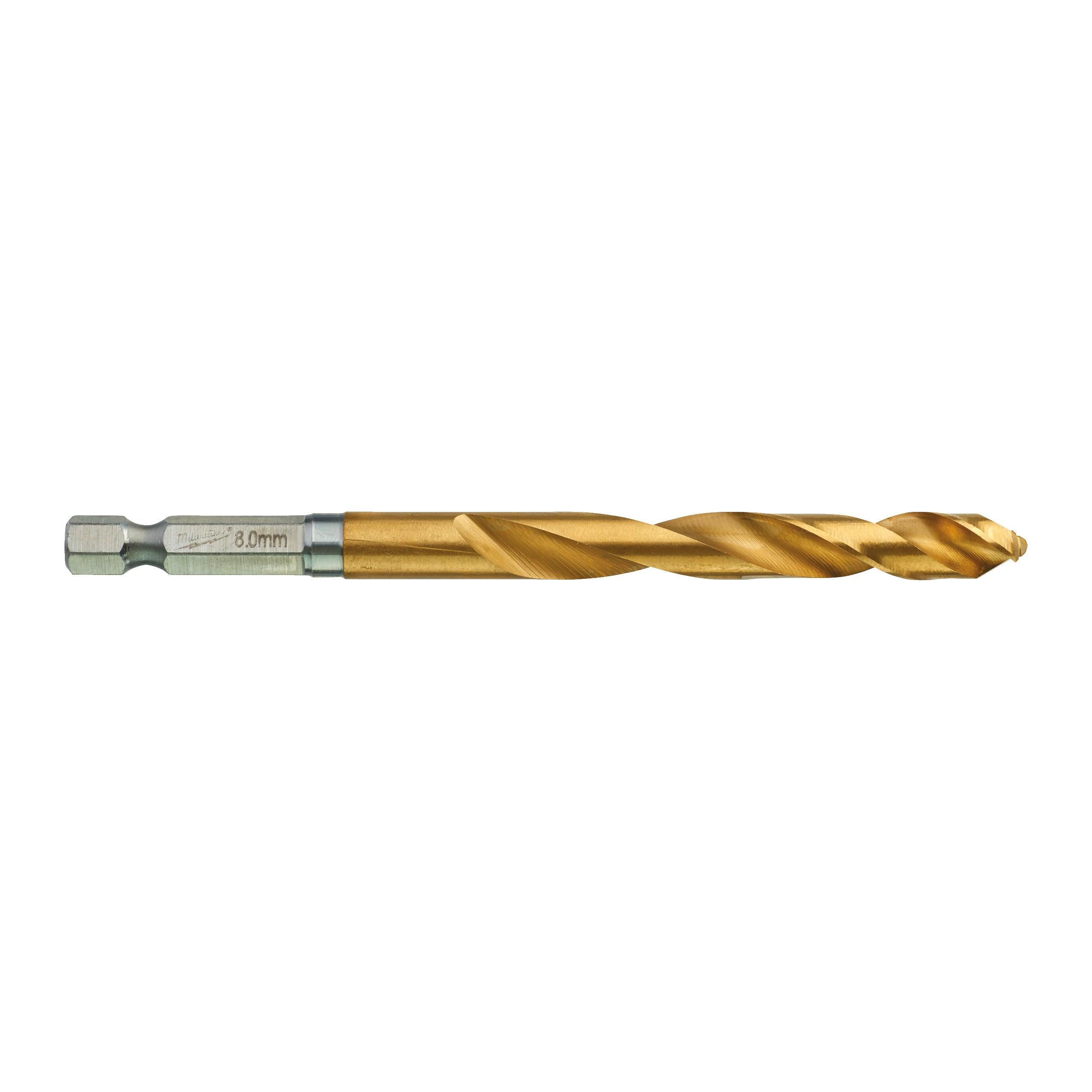 Burghie pentru metal Milwaukee SHOCKWAVE™ HSS-G Tin, ø8 mm, 5 buc - BIG STORE (Dynamic Tools SRL)