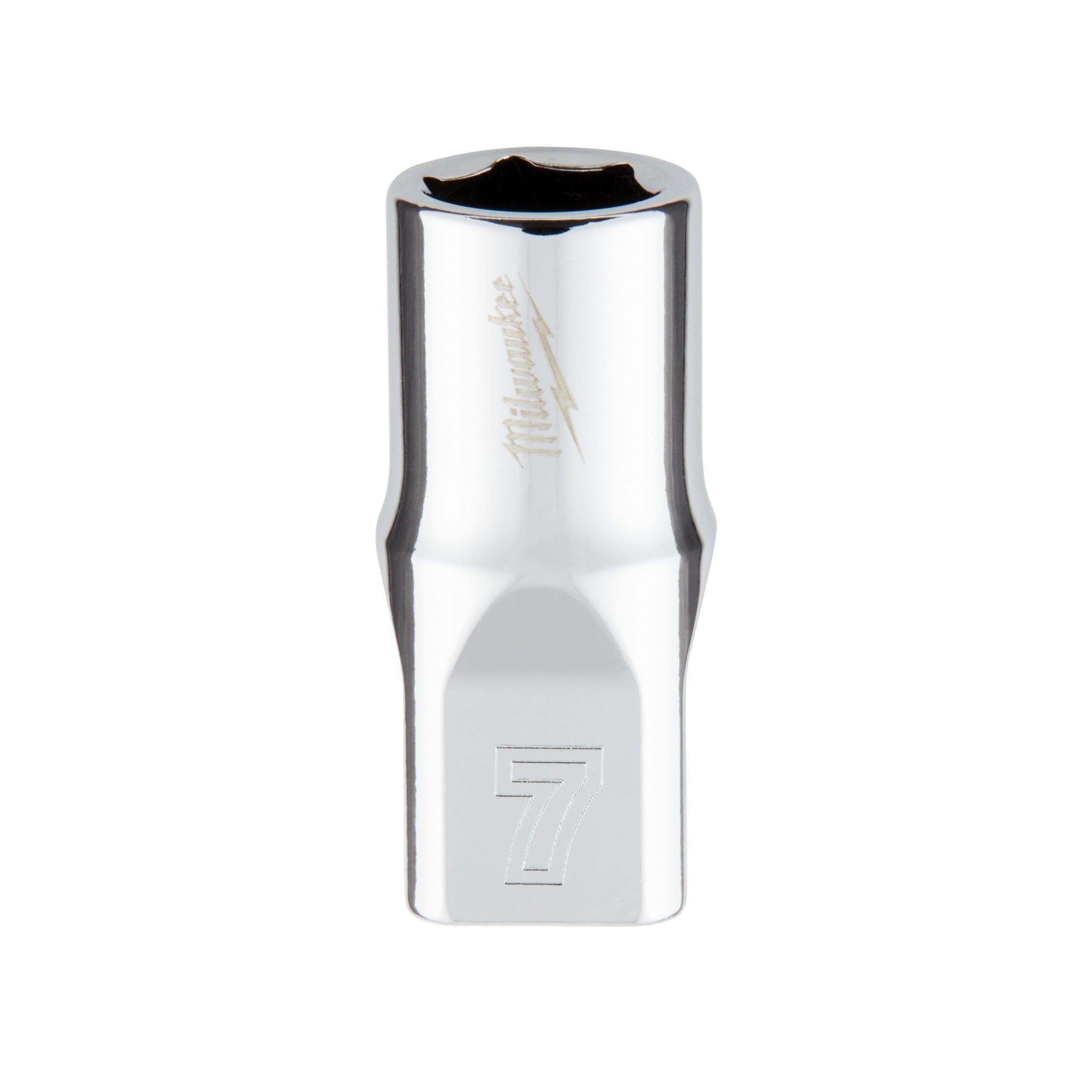 Cheie tubulară 1/4, Metric, scurtă - 7mm, Milwaukee cod 4932478315 - BIG STORE (Dynamic Tools SRL)