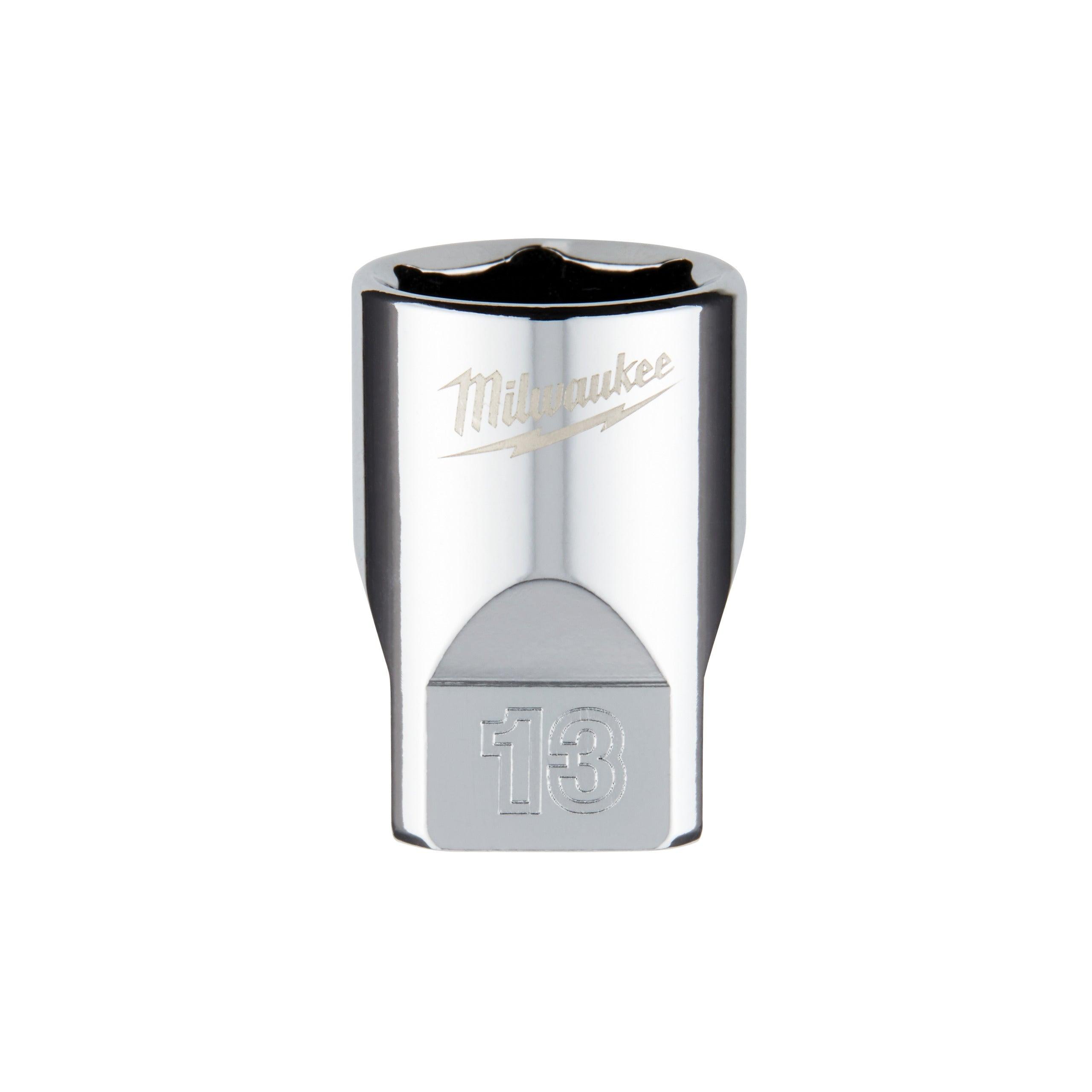 Cheie tubulară 1/4, Metric, scurtă - 13mm, Milwaukee cod 4932478321 - BIG STORE (Dynamic Tools SRL)