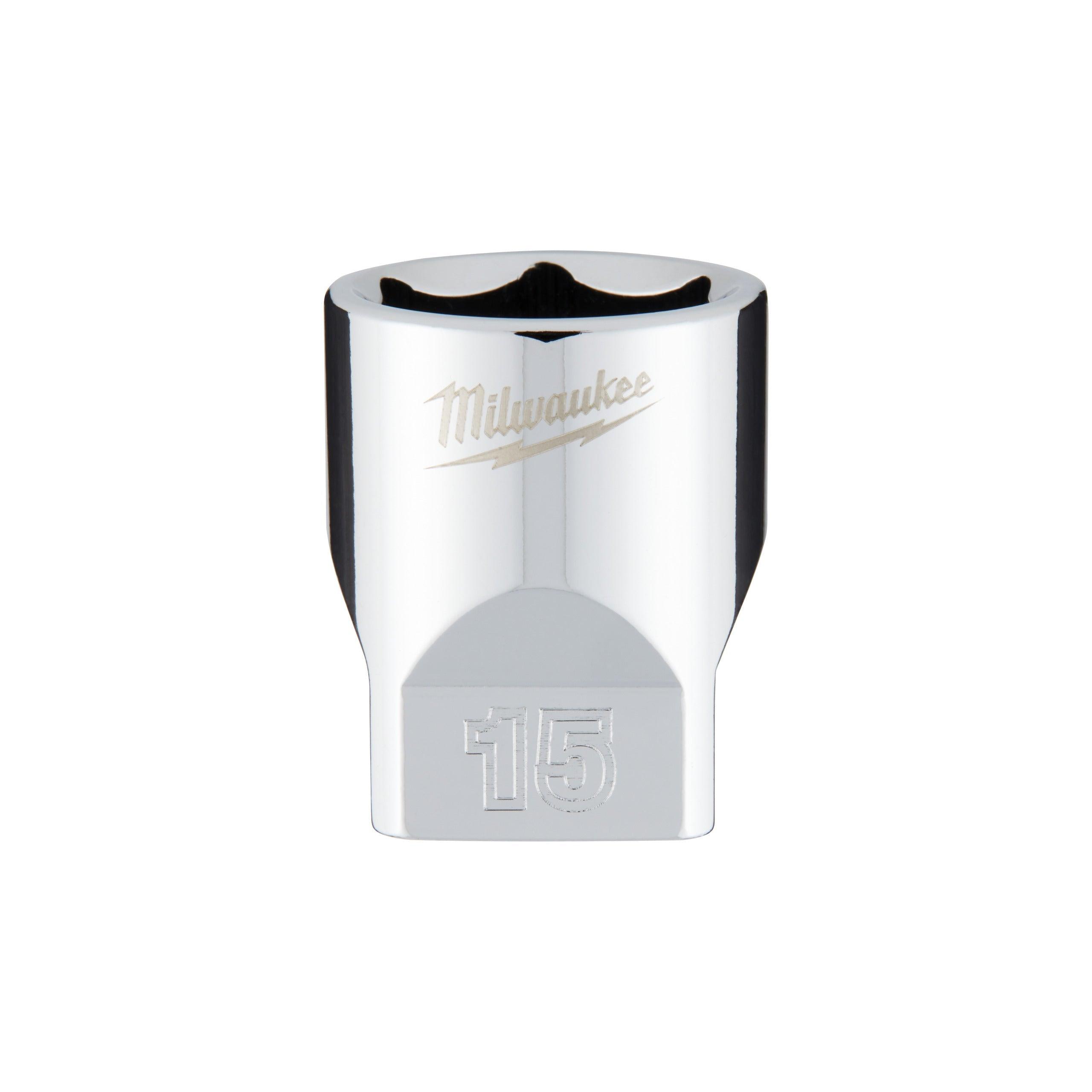 Cheie tubulară 1/4, Metric, scurtă - 15mm, Milwaukee cod 4932478323 - BIG STORE (Dynamic Tools SRL)