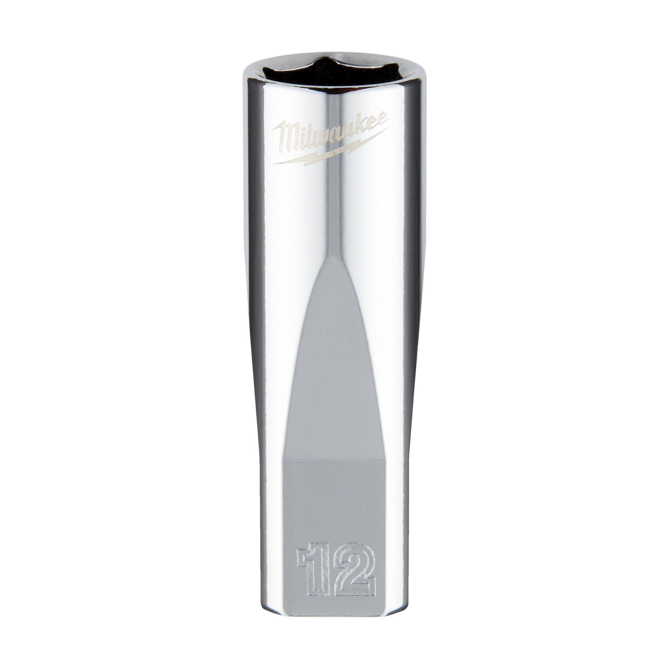 Cheie tubulară 1/4, Metric, lungă - 12mm, Milwaukee cod 4932478332 - BIG STORE (Dynamic Tools SRL)