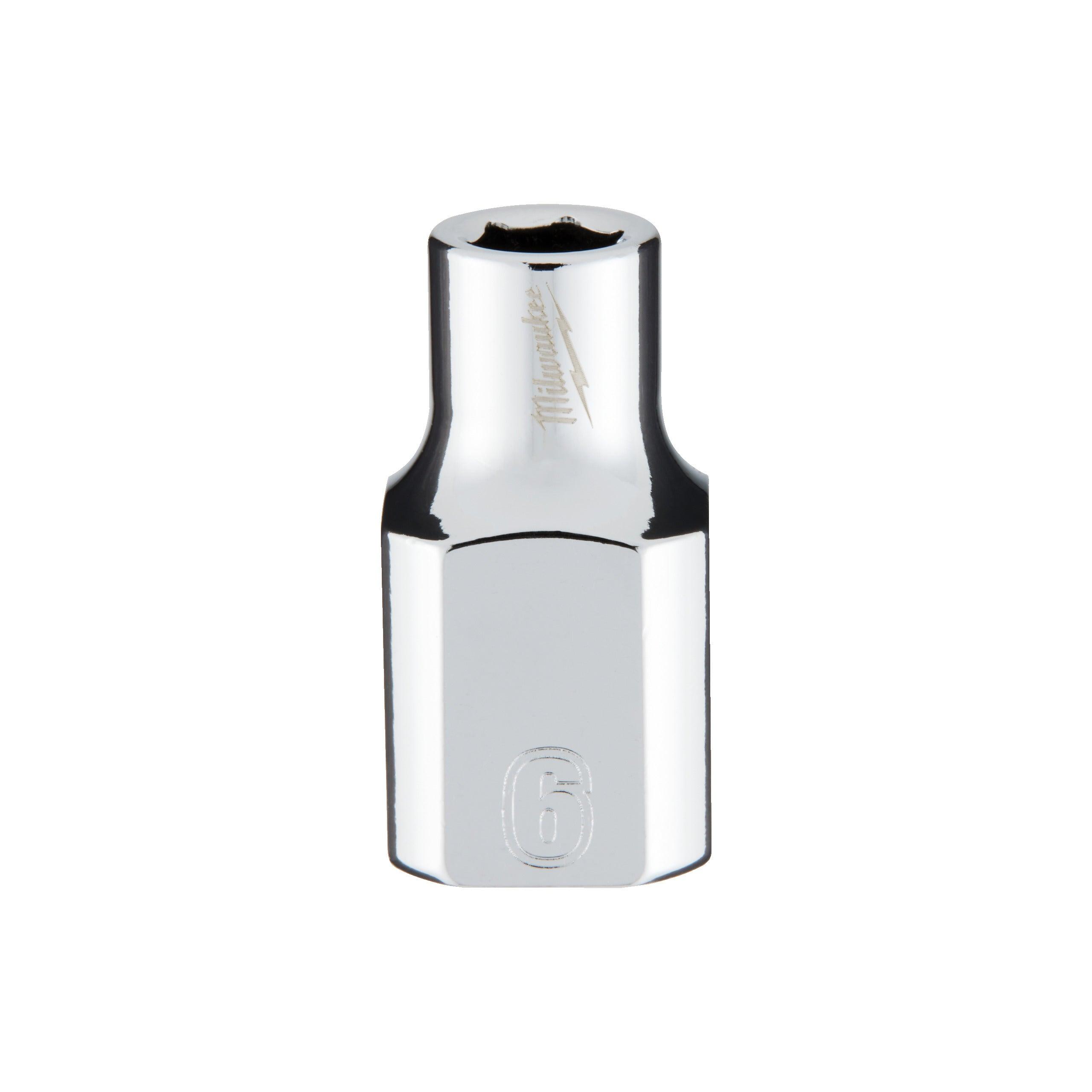 Cheie tubulară 3/8, Metric, scurtă - 6mm, Milwaukee cod 4932478336 - BIG STORE (Dynamic Tools SRL)