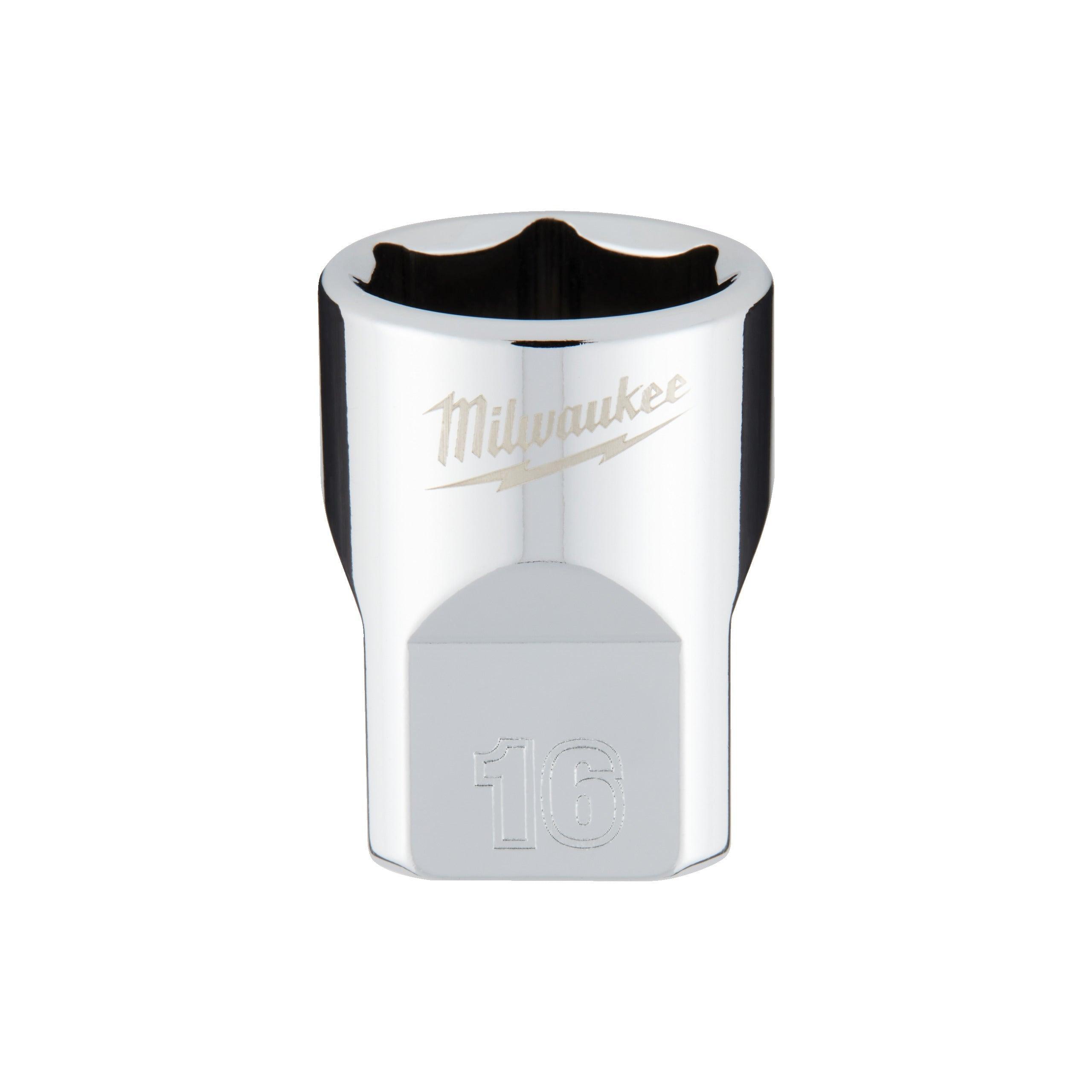 Cheie tubulară 3/8, Metric, scurtă - 16mm, Milwaukee cod 4932478346 - BIG STORE (Dynamic Tools SRL)