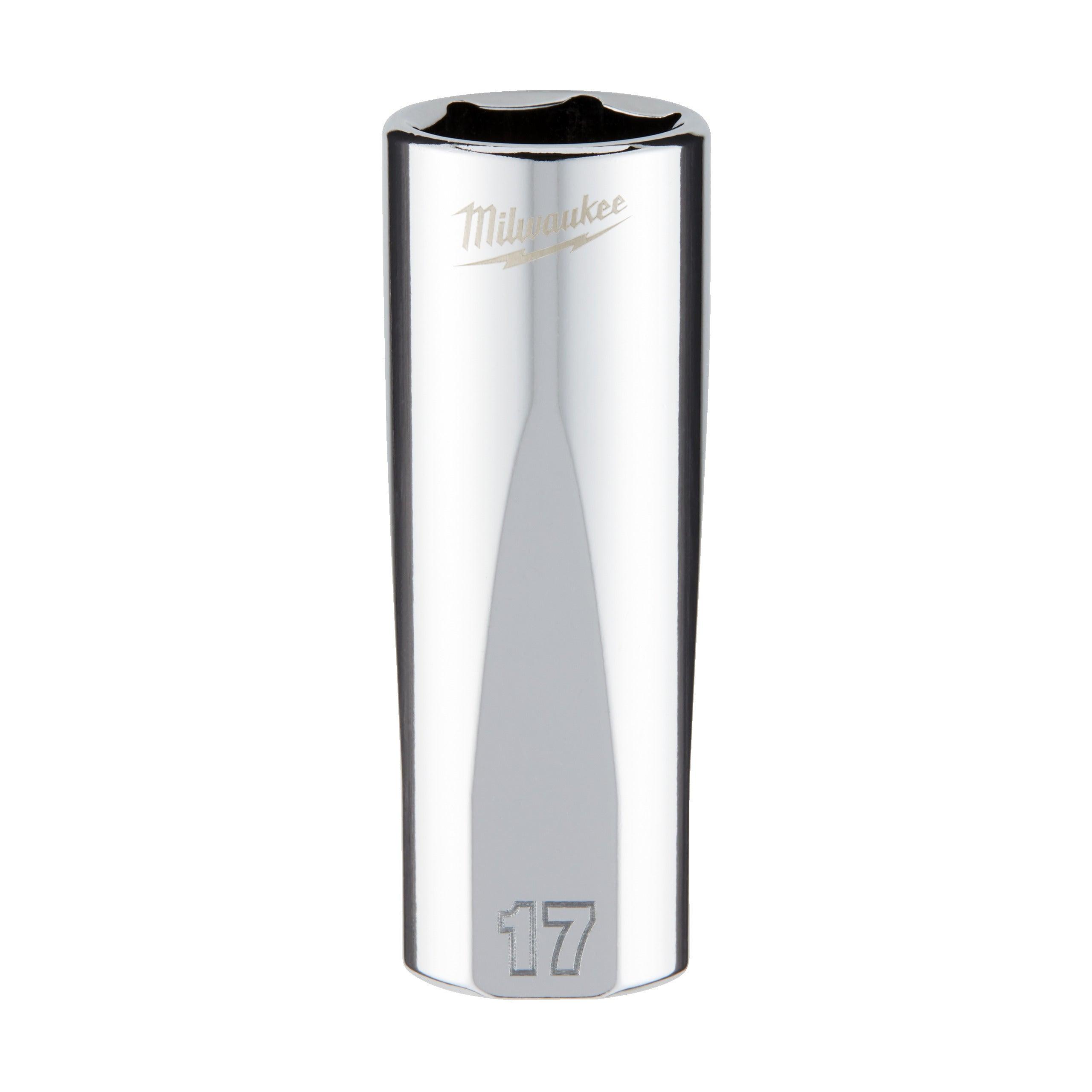 Cheie tubulară 3/8, Metric, lungă - 17mm, Milwaukee cod 4932478361 - BIG STORE (Dynamic Tools SRL)