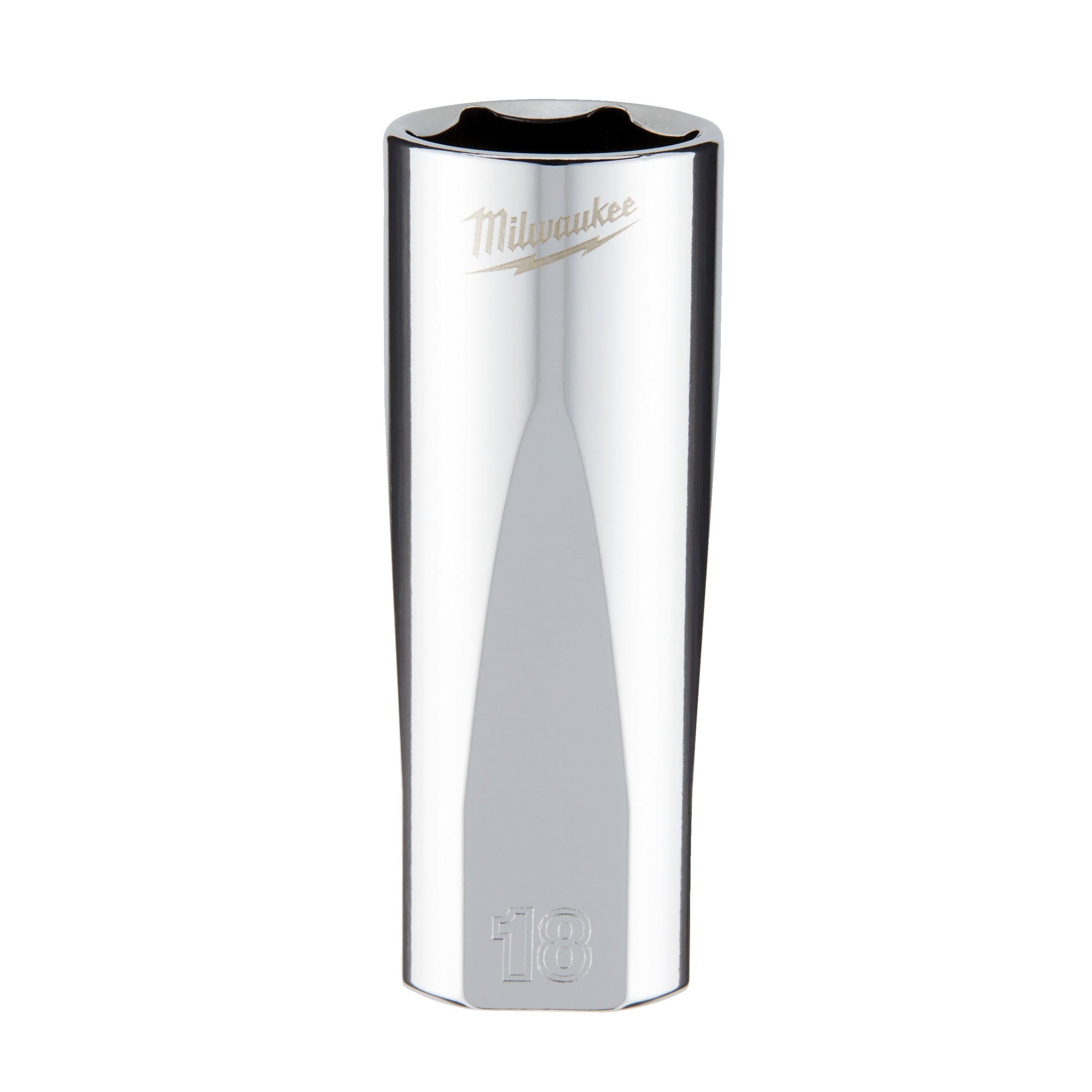 Cheie tubulară 3/8, Metric, lungă - 18mm, Milwaukee cod 4932478362 - BIG STORE (Dynamic Tools SRL)