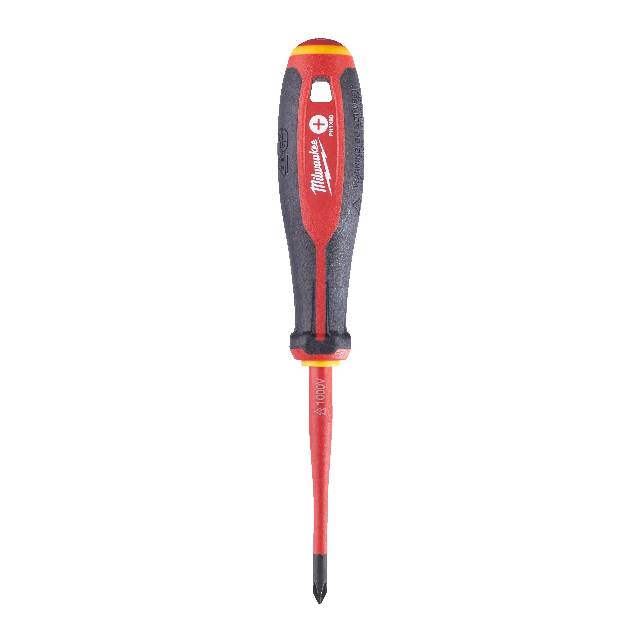 Șurubelniță Tri-Lobe VDE Milwaukee PH1 X80, cod 4932478721 - BIG STORE (Dynamic Tools SRL)