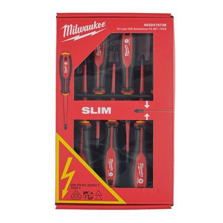 Set 7 șurubelnițe Milwaukee Tri-Lobe VDE PZ, cod 4932478738 - BIG STORE (Dynamic Tools SRL)
