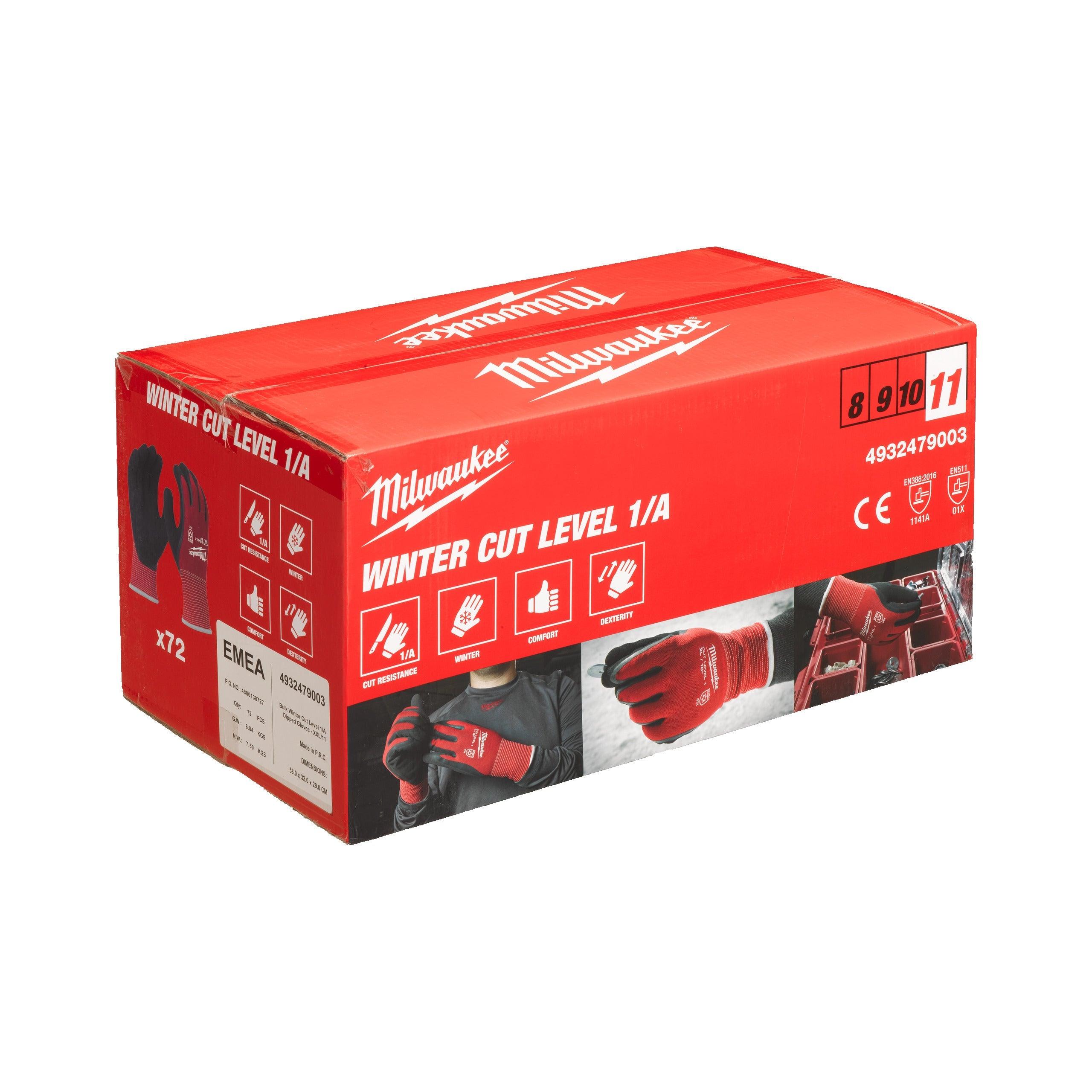 Mănuși pentru iarnă cu rezistență la tăiere A-11/XXL - 72 perechi, Milwaukee cod 4932479003 - BIG STORE (Dynamic Tools SRL)