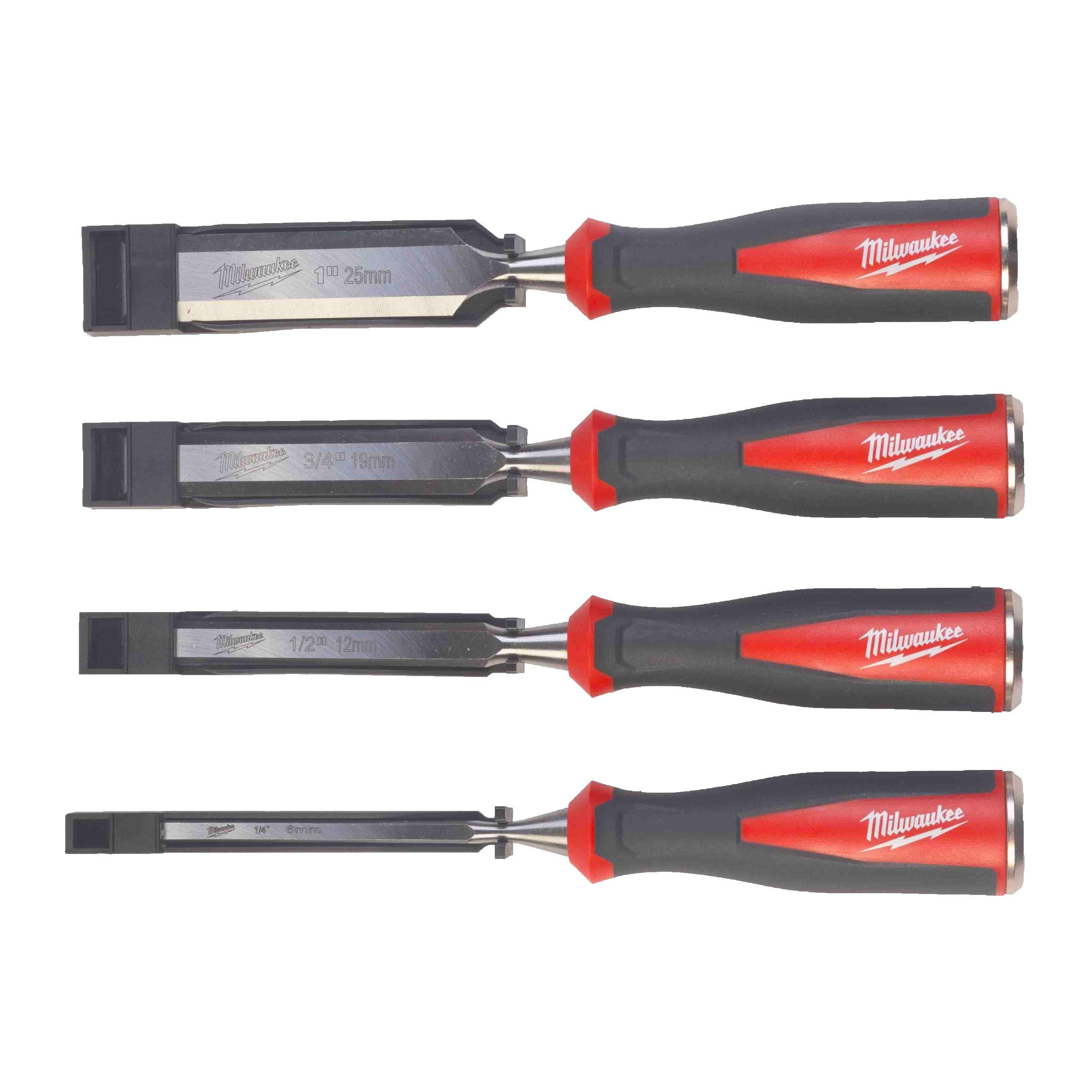 Set de 4 dălți cu margine teșită, Milwaukee, cod 4932479897 - BIG STORE (Dynamic Tools SRL)