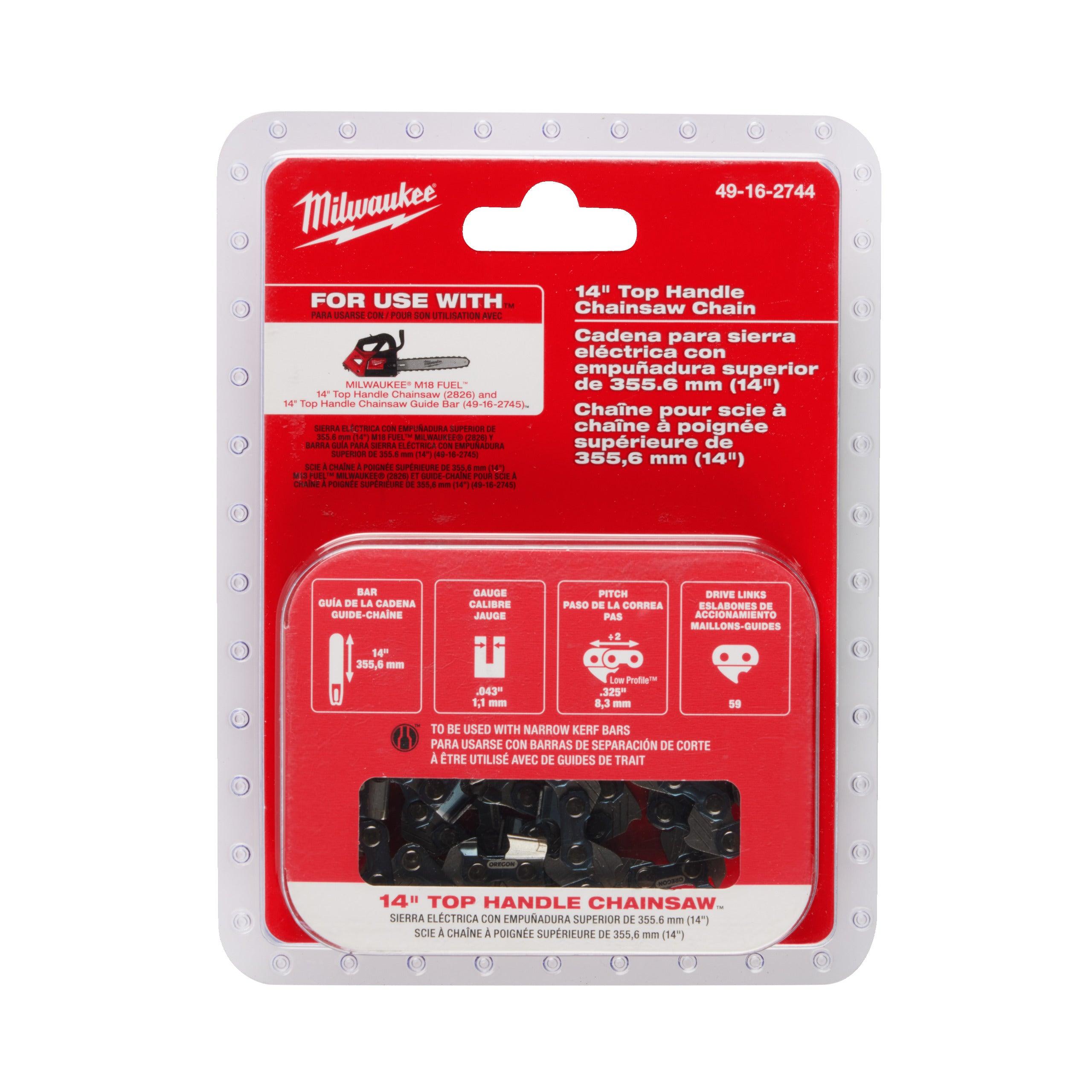 Lanț fierăstrău TOP HANDLE 325LP X 356 X 1,1, Milwaukee, cod 4932480178