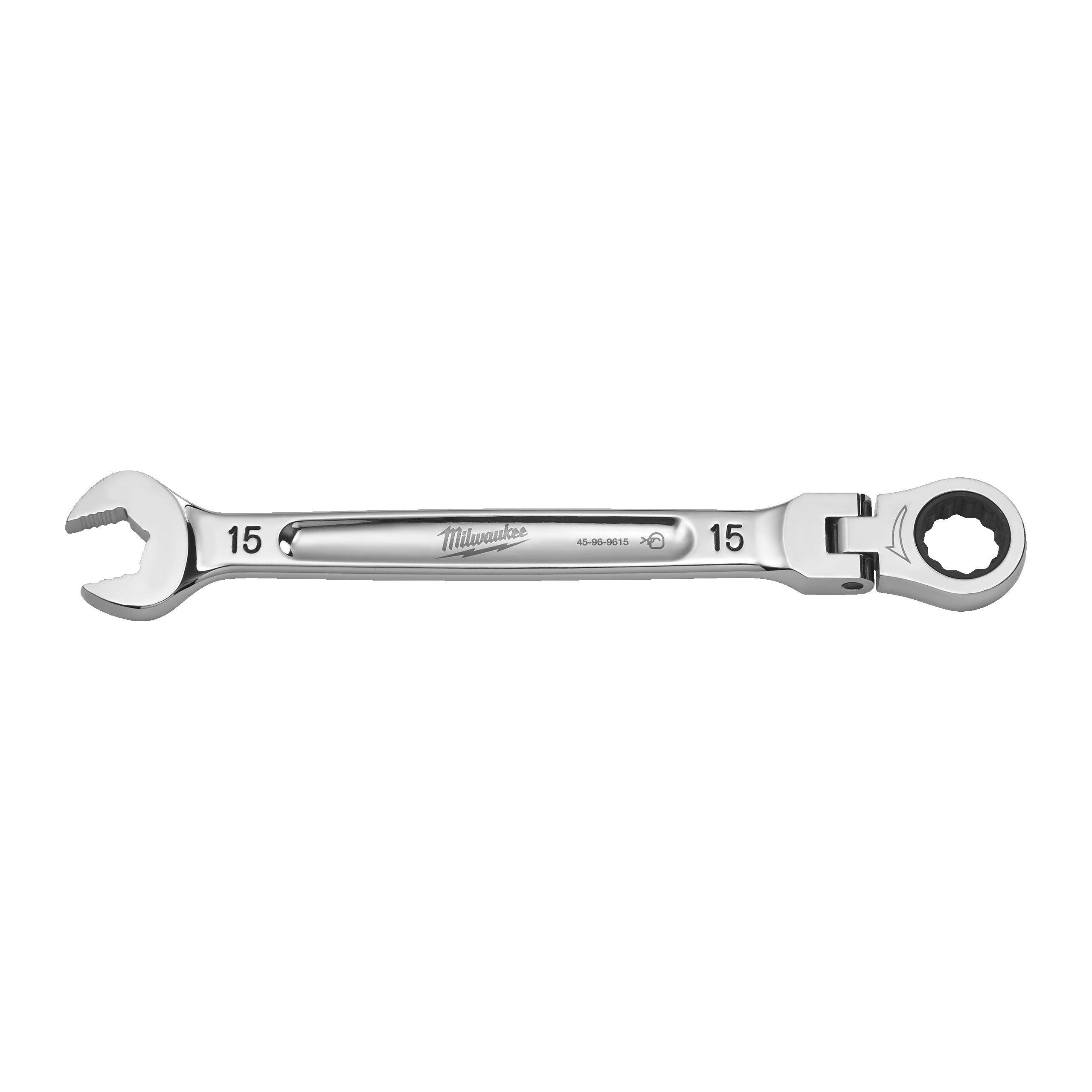 Cheie fixă MAX BITE cu clichet și cap pivotant, 15mm, Milwaukee, cod 4932480188 - BIG STORE (Dynamic Tools SRL)