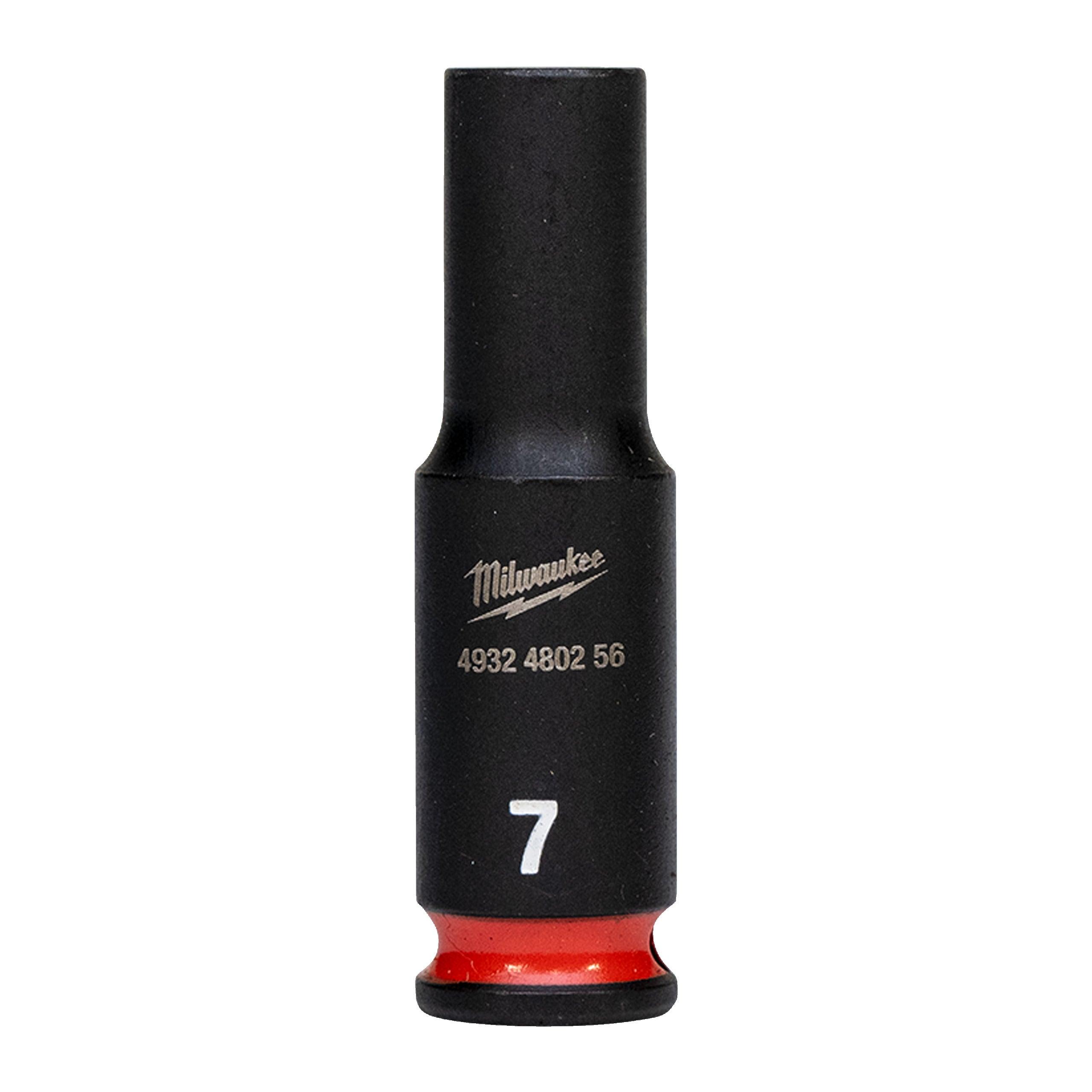 Cheie tubulară de impact ShW 1/4, lungă - 7mm, Milwaukee, cod 4932480256 - BIG STORE (Dynamic Tools SRL)