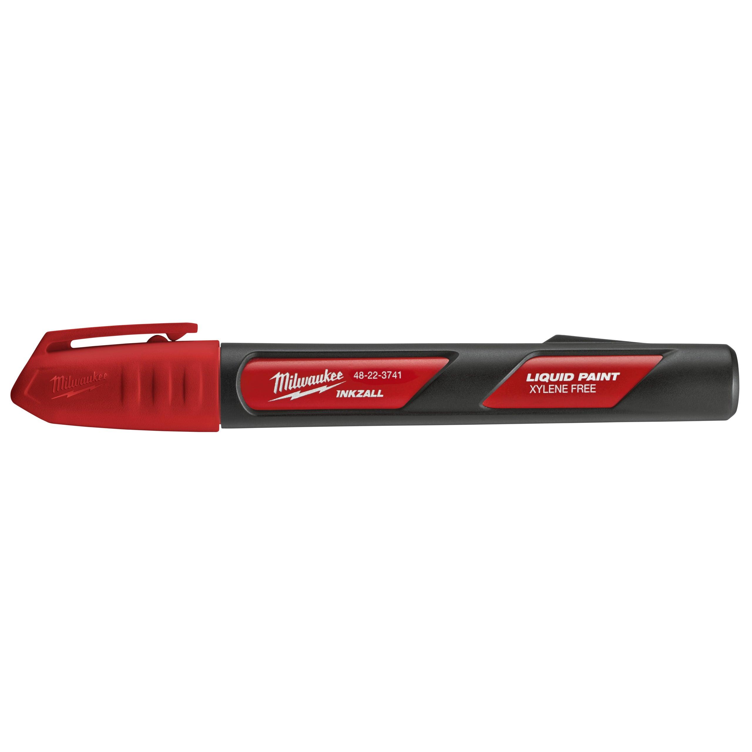 Marker pentru șantier cu vopsea roșie, Milwaukee, cod 4932492143 - BIG STORE (Dynamic Tools SRL)