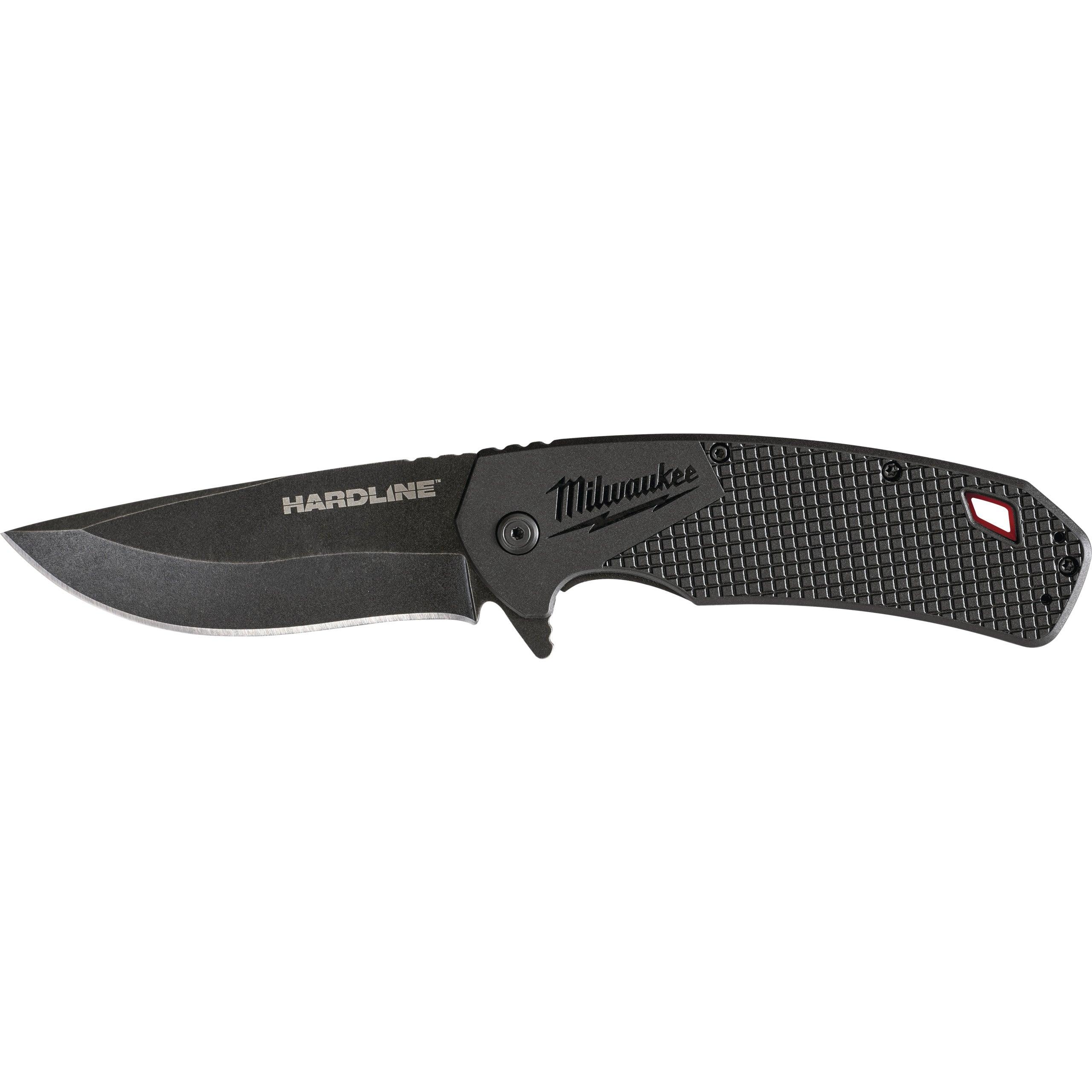 Cuțit pliabil cu lamă netedă 89 mm HARDLINE, Milwaukee, cod 4932492453 - BIG STORE (Dynamic Tools SRL)
