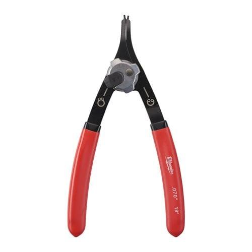 Clește mare pentru inele de siguranță, drept, 1,8mm, Milwaukee, cod 4932492493