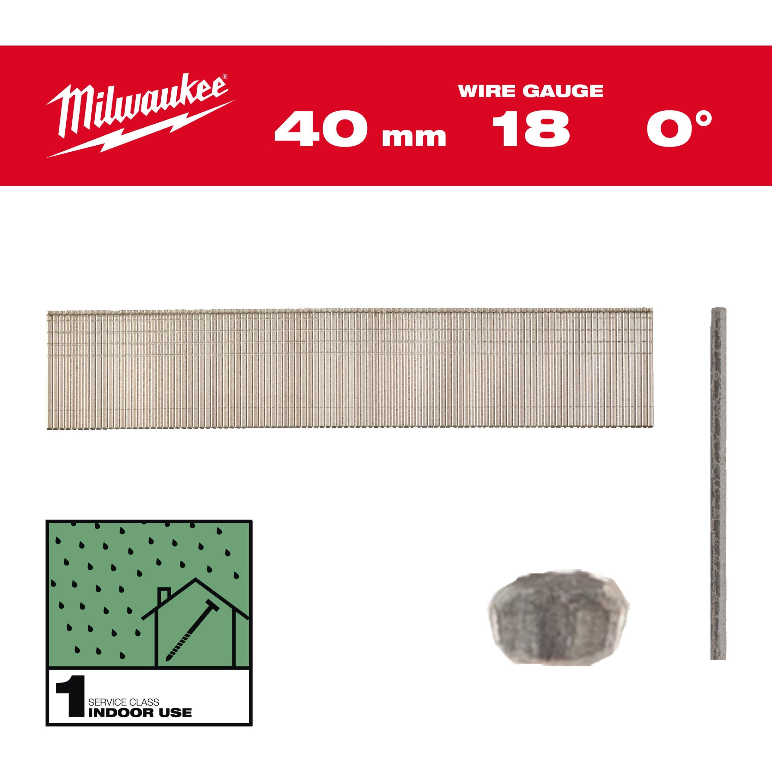 Cuie T, 18G, 40mm, RC G, 5,000 bucăți, Milwaukee, cod 4932492554 - BIG STORE (Dynamic Tools SRL)