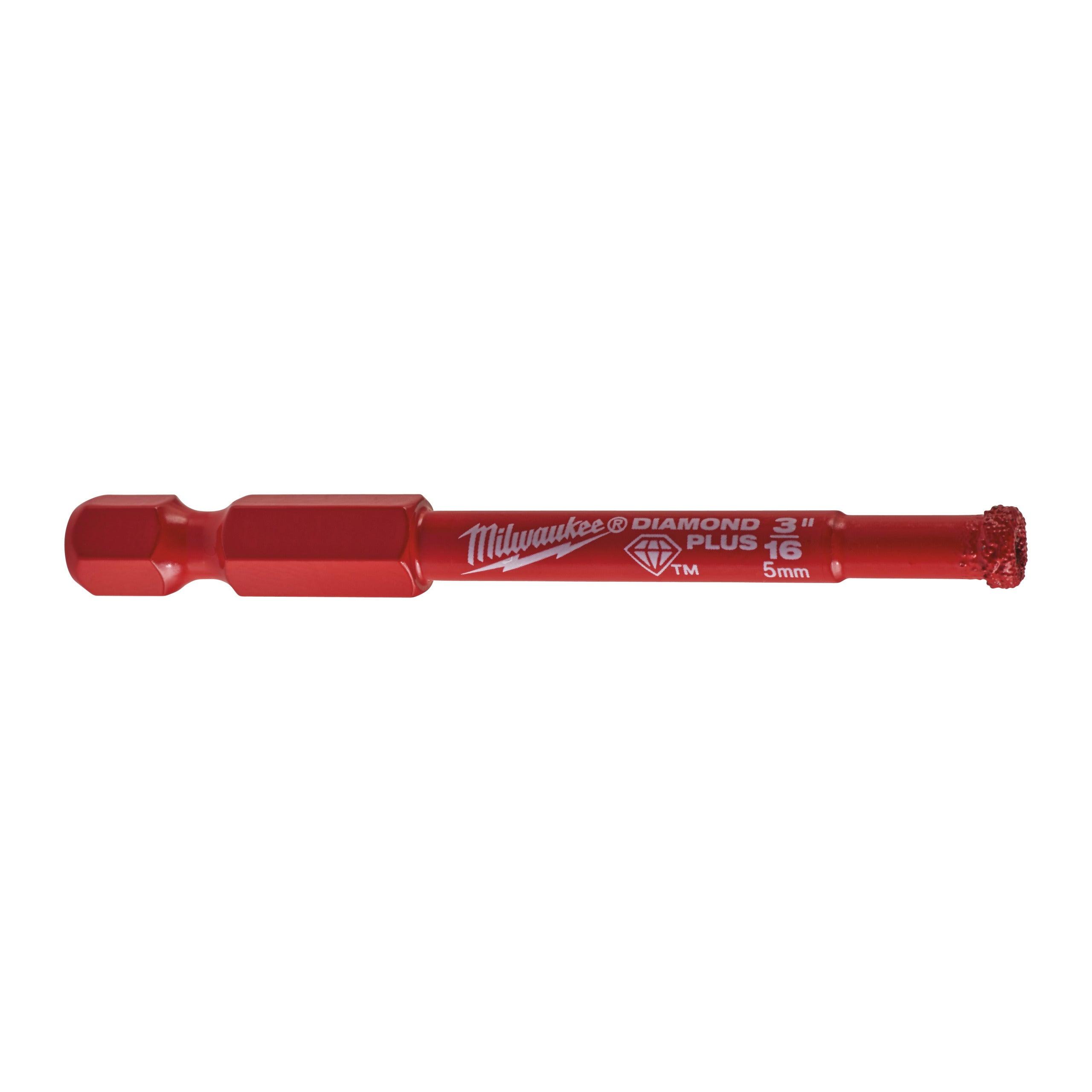 Burghiu diamantat Milwaukee DIAMOND PLUS™ ¼″ pentru găurire umedă-uscată Ø5 mm, 49560503 - BIG STORE (Dynamic Tools SRL)